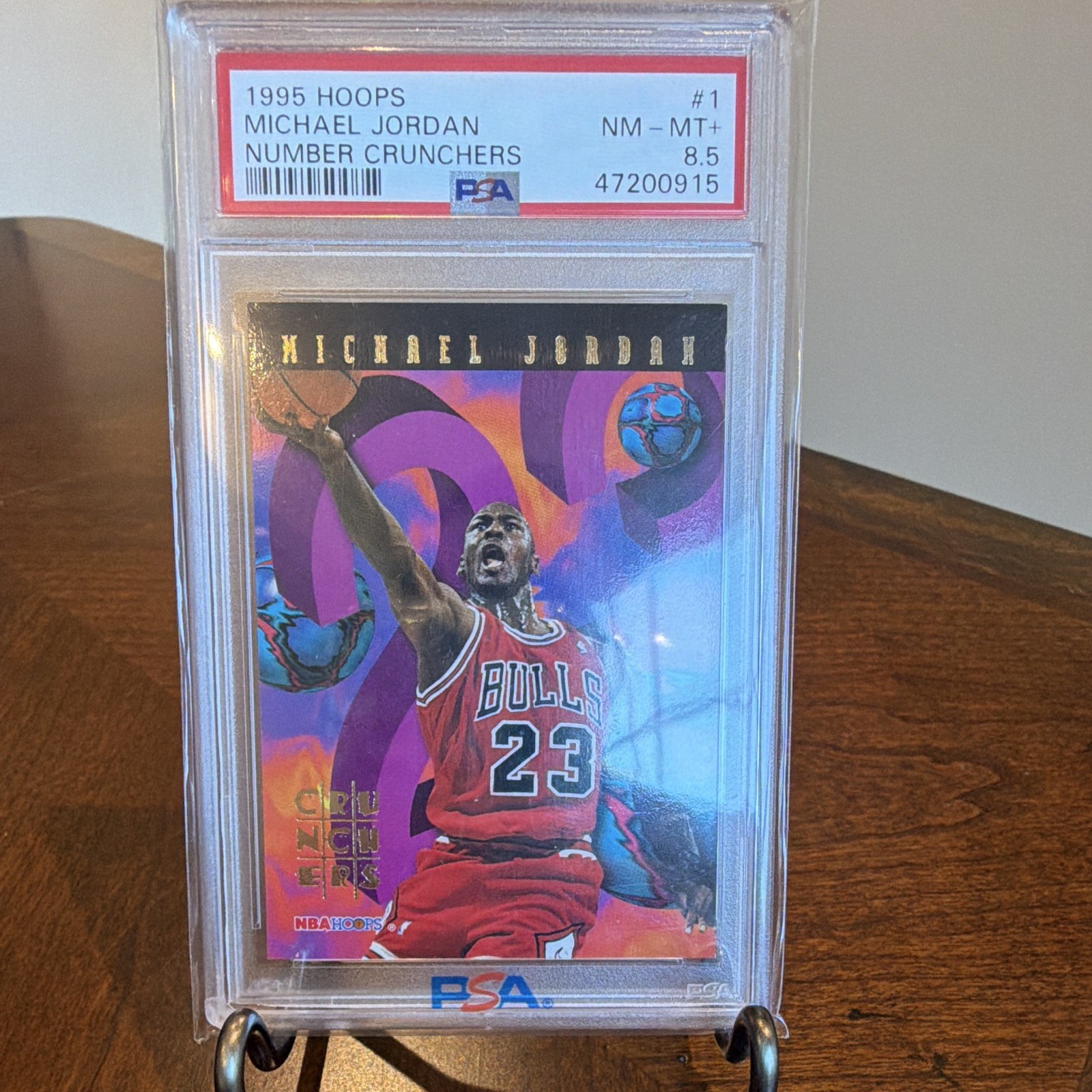 SkyBox 1995-96 NBA Hoops # Crunchers Michael Jordan #1 Bulls PSA 8.5 🔥🔥