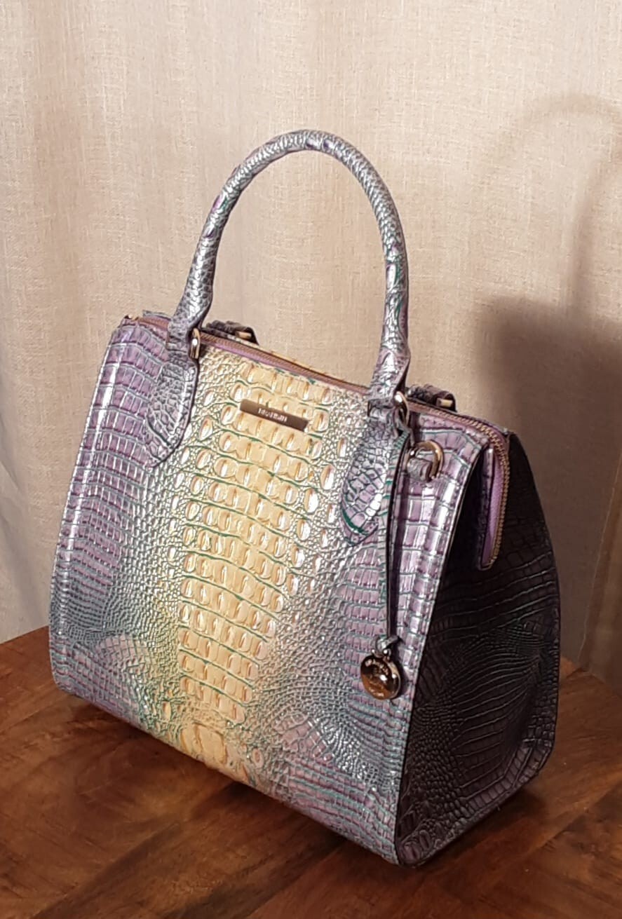 NWT Brahmin Small Caroline Viola Ombre Mini Melbourne Genuine Leather Bag $325 NWT Brahmin Small Caroline Viola Ombre Mini Melbourne Genuine Leather Bag $325