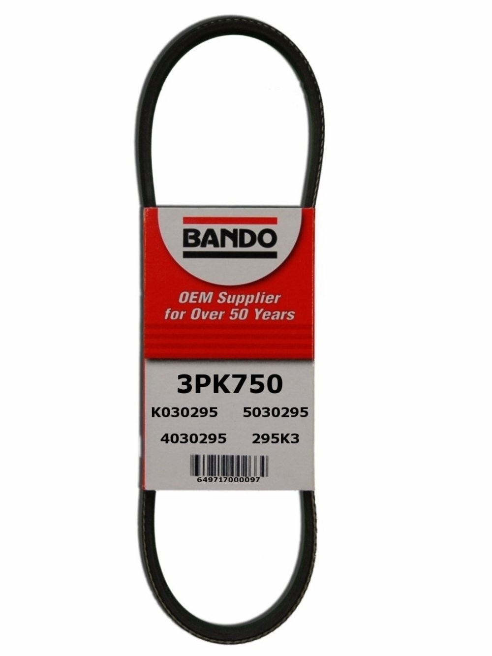 Bando 3PK750 Power Steering Serpentine Belt For Toyota Camry Celica 1994-2001