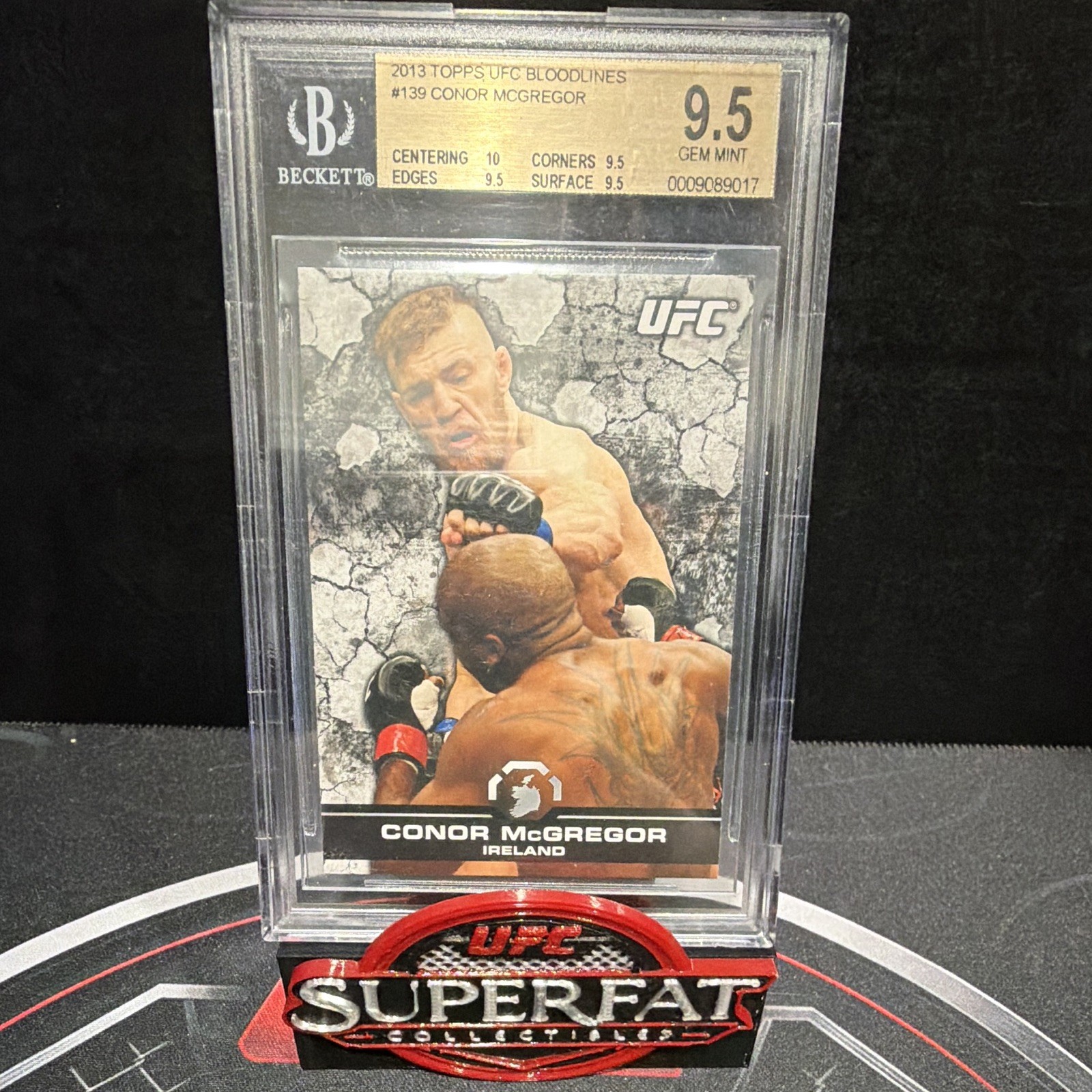 Topps 2013 UFC Bloodlines Conor McGregor #139 BGS Graded Trading Card
