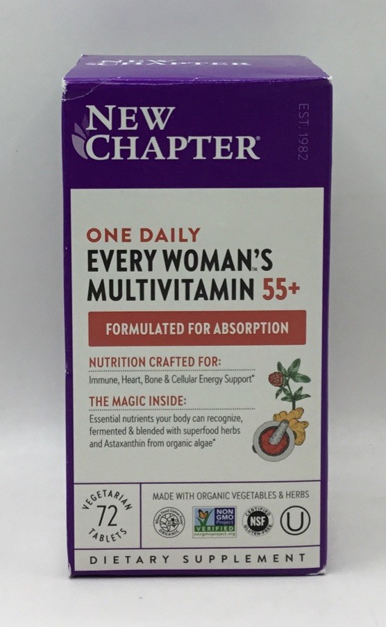 Exp 11/26 New Chapter One Daily Every Woman's Multivitamin 55+ 72 CT Exp 11/26