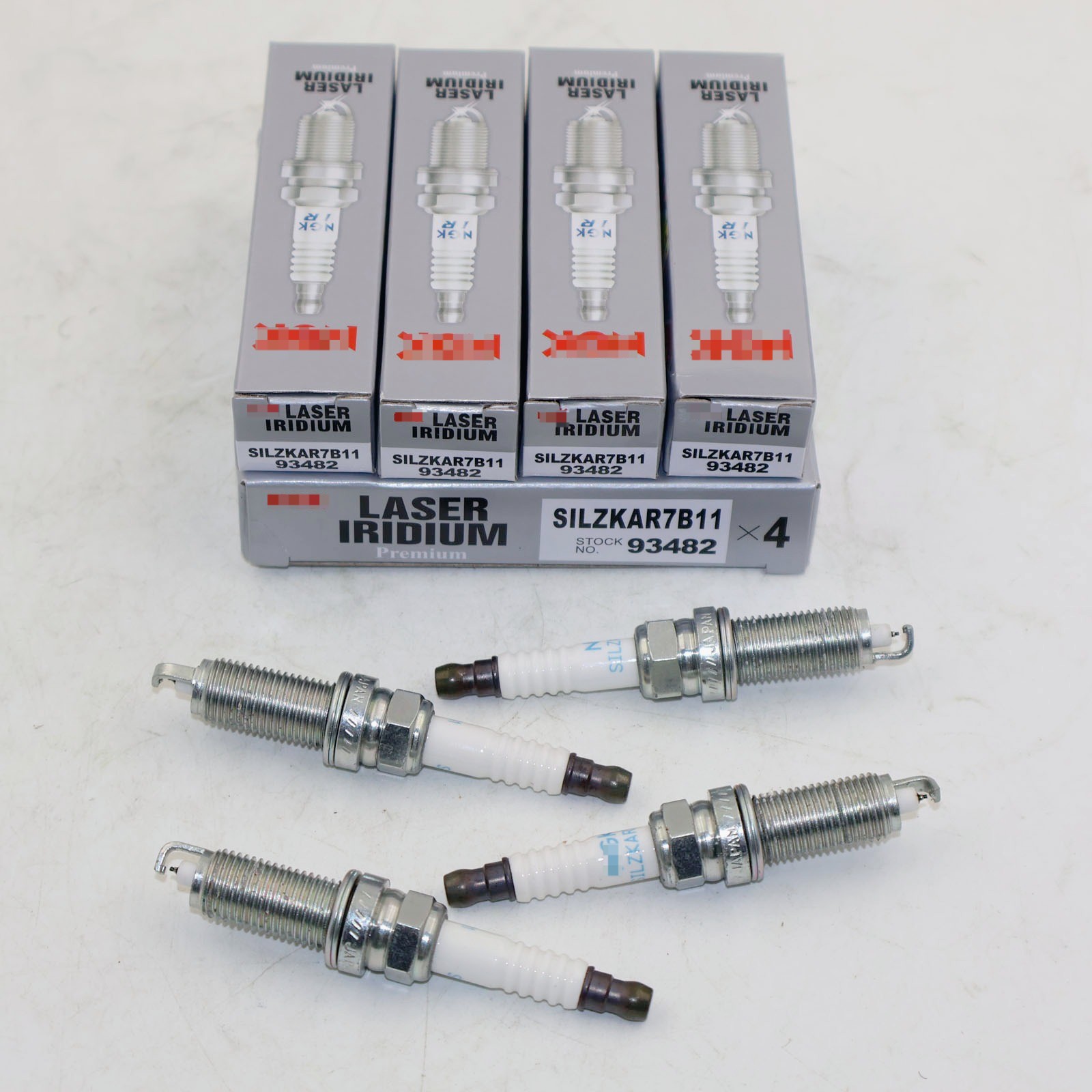 Set of 4 Spark Plug For NGK 93482 Laser Iridium SILZKAR7B11 For 11-19 Subaru