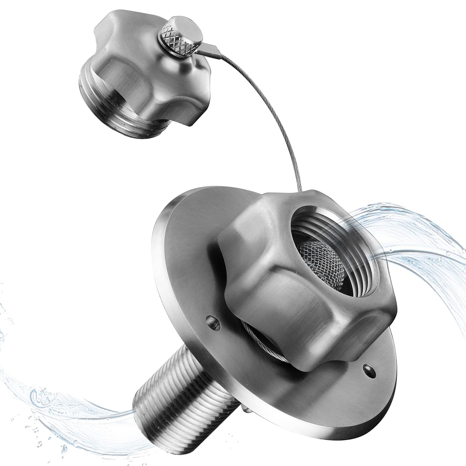 Senhozi SE004BN RV City Water Inlet with Check Valve All Metal
