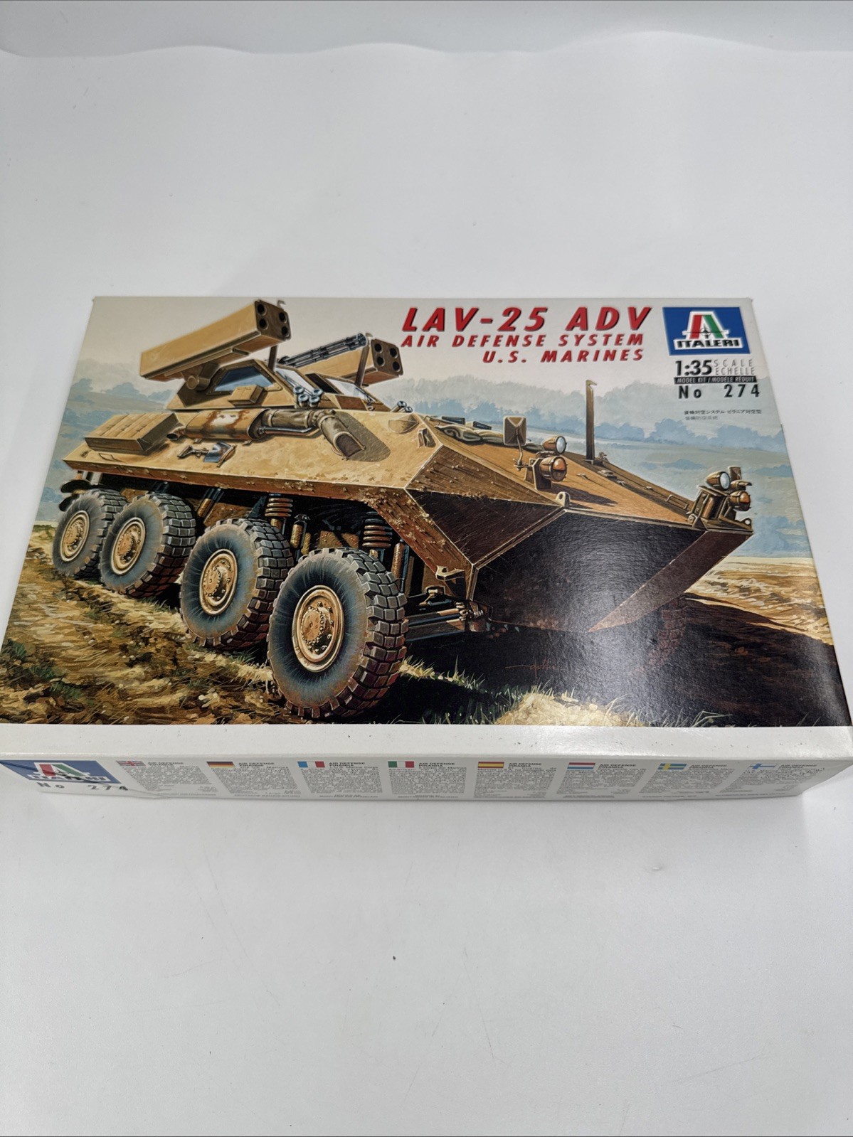 Italeri LAV-25 ADV Air Defense System US Marines 274 1/35 Model Kit Open Box Italeri LAV-25 ADV Air Defense System US Marines 274 1/35 Model Kit Open Box