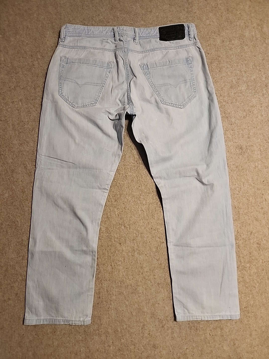 Diesel Jeans Men 34x28 Blue Tazy Slim Carrot Stretch Light Wash Skater 0064V