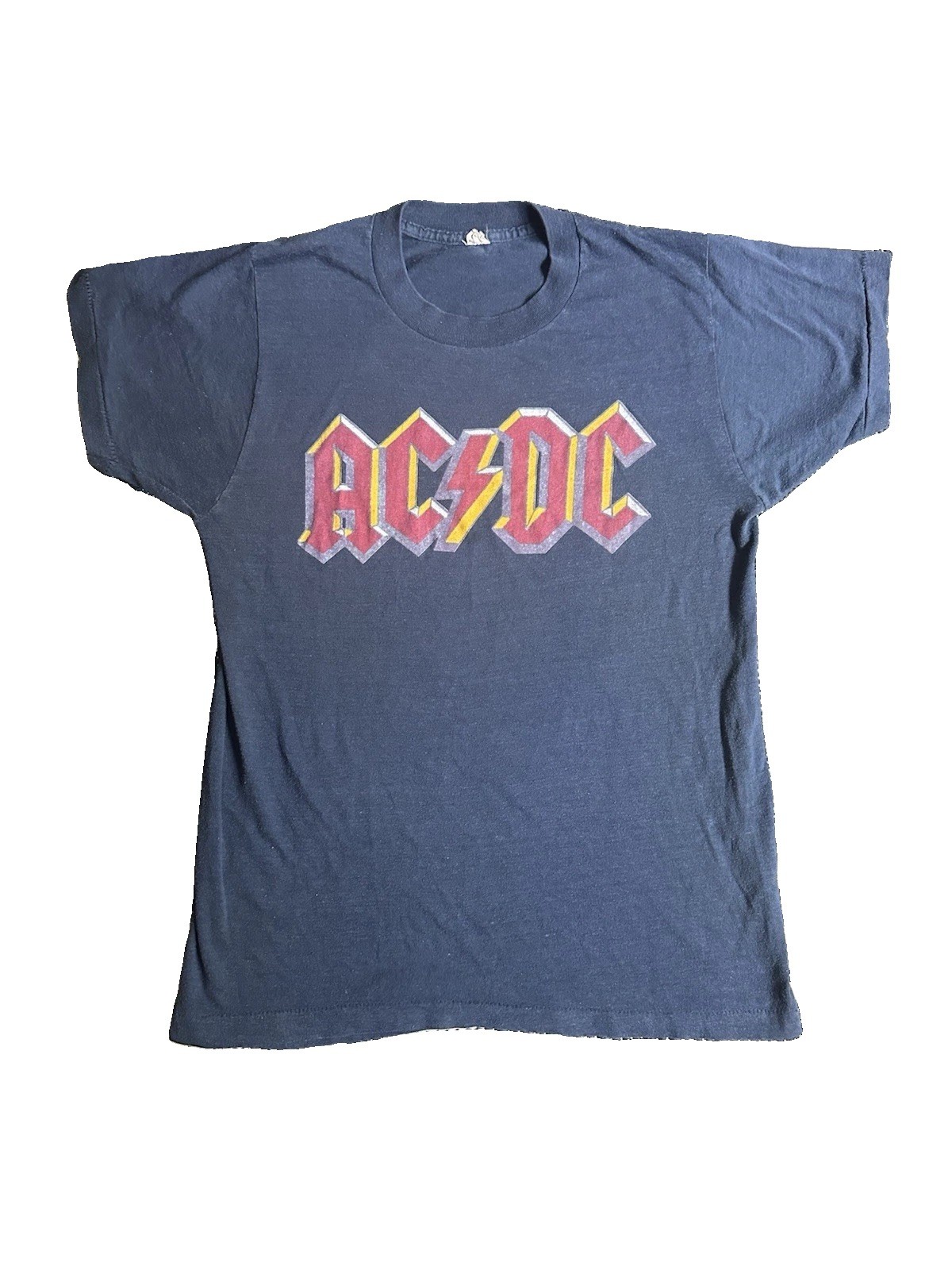 VINTAGE 1979 ACDC Highway To Hell Tour T-Shirt Band Rock Metal Tee USA XS woman