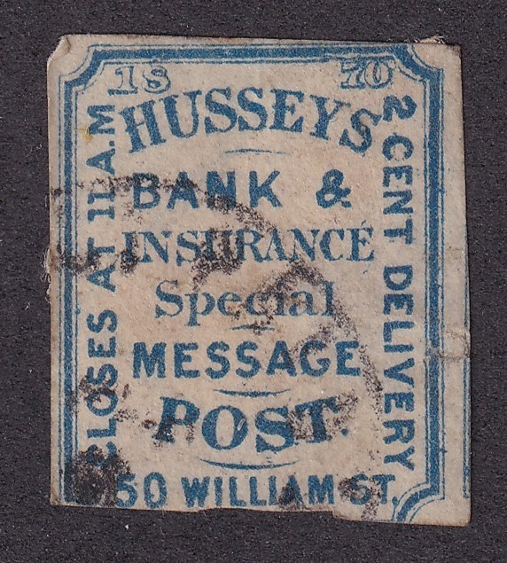 MATT'S STAMPS US SCOTT #87L41 HUSSEY'S 2-CENT ISSUE OF 1869, USED CV$70