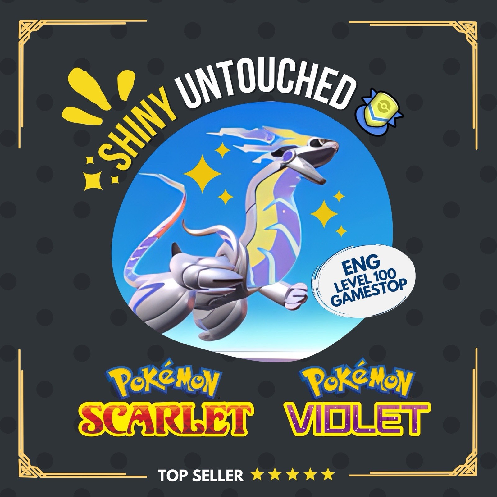 Miraidon Shiny Event 250926 Gamestop 2025 Untouched IV Pokémon Scarlet Violet