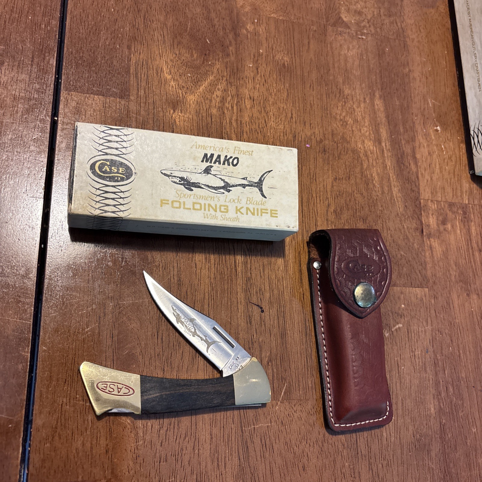 1985 Case XX P158 LSSP ~ Mako Sportsman's Lock Blade ~ New with Sheath/Box 5Dot 1985 Case XX P158 LSSP ~ Mako Sportsman's Lock Blade ~ New with Sheath/Box 5Dot