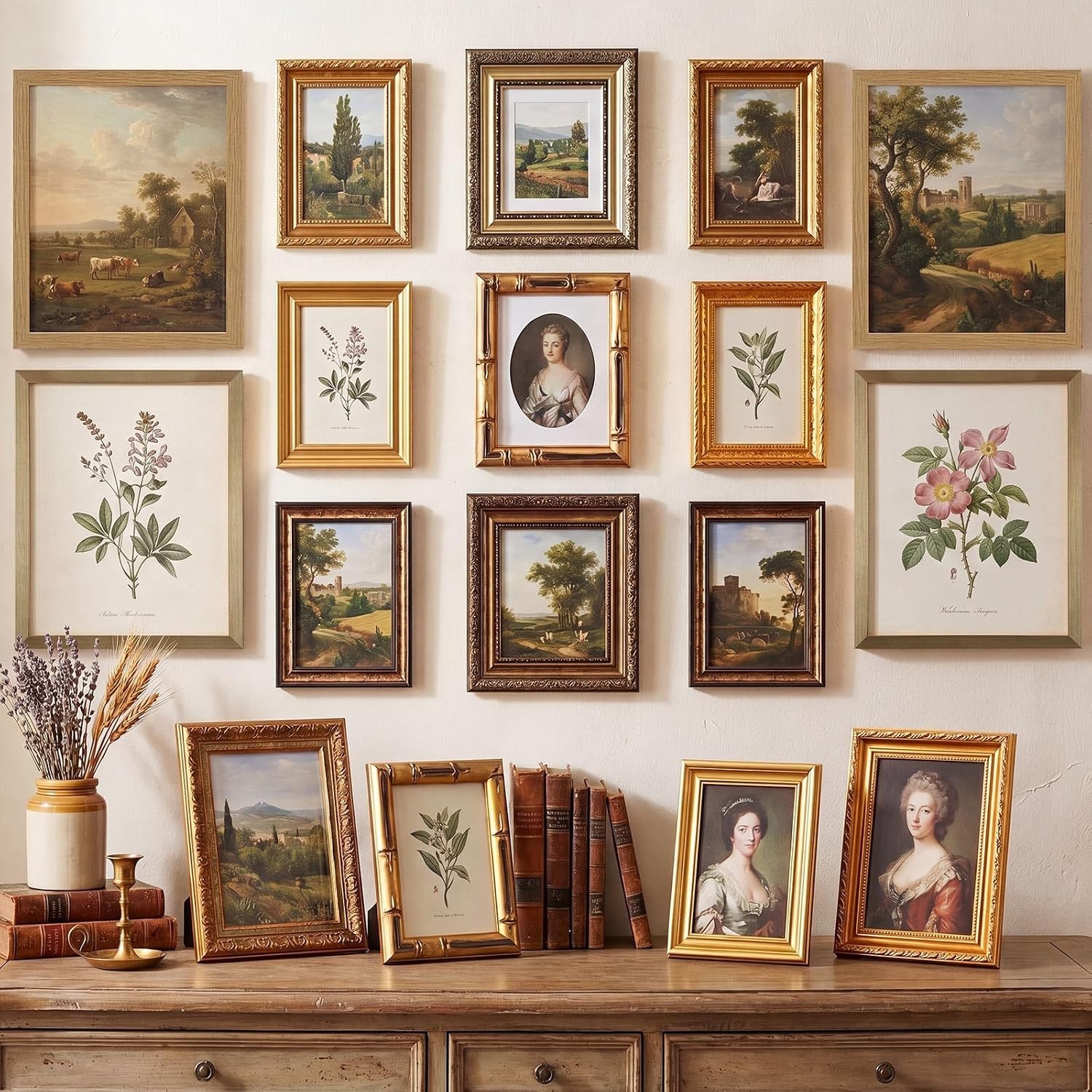 20 Pack Vintage Picture Frames for Gallery Wall, Classic