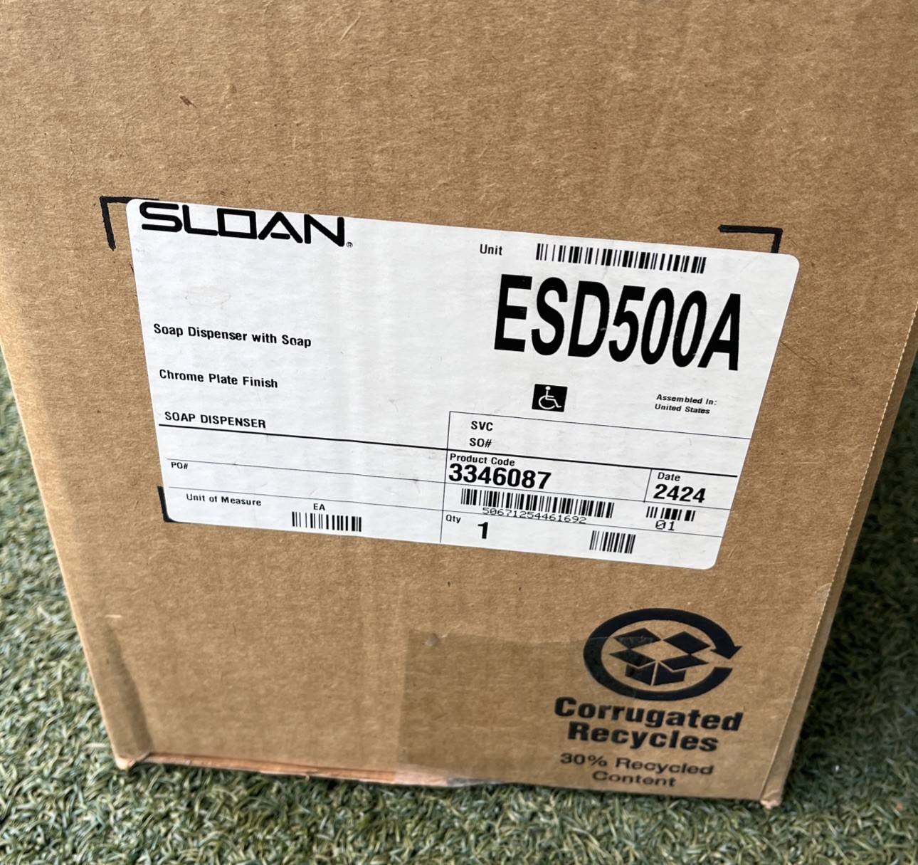 NEW Complete Sloan ESD500A Sensor Faucet & Soap Dispenser Chrome Touch-Free Kit