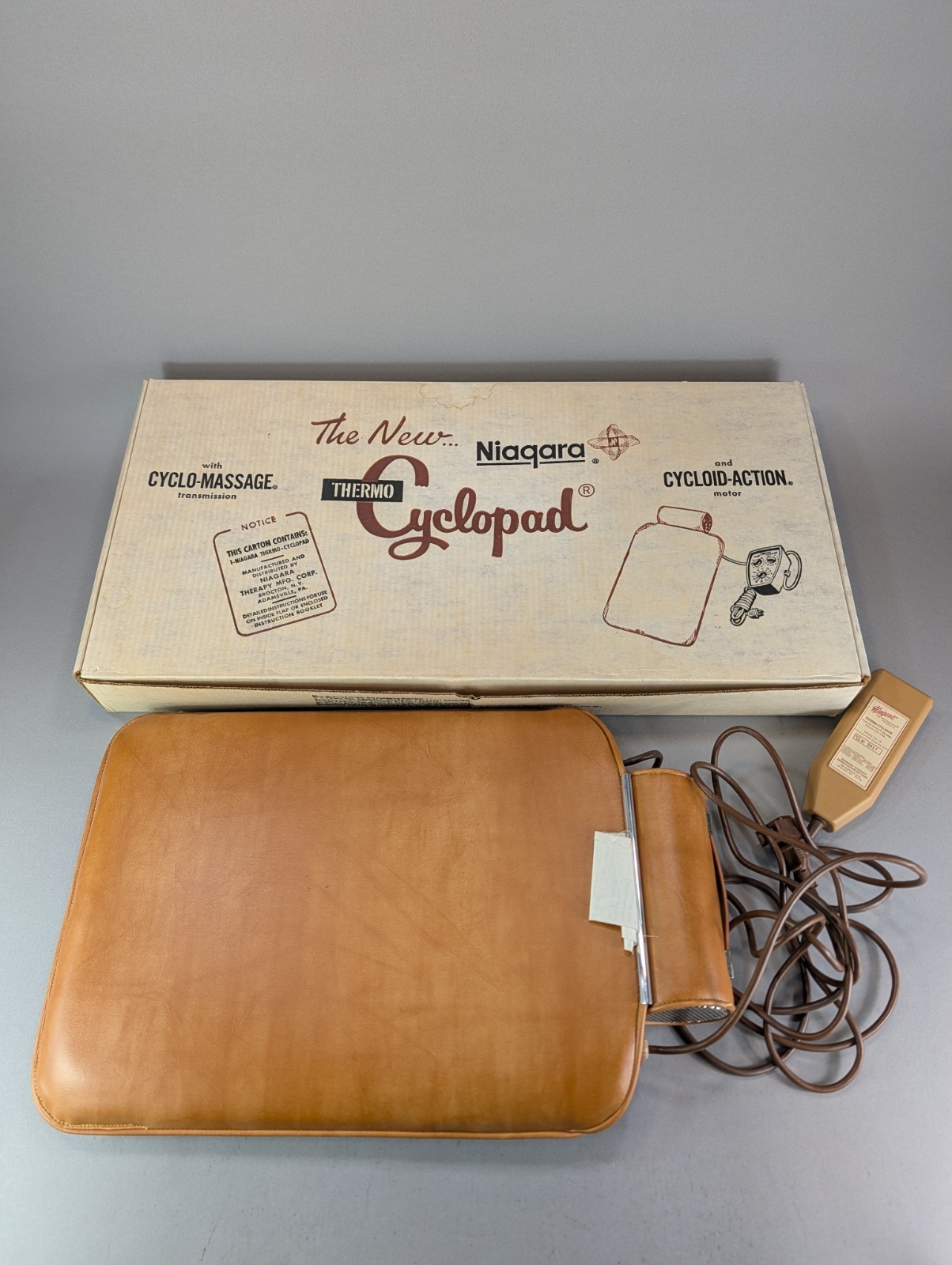 Vintage Niagara Thermo Cyclopad Heat & Cyclo-Massager Tested Works