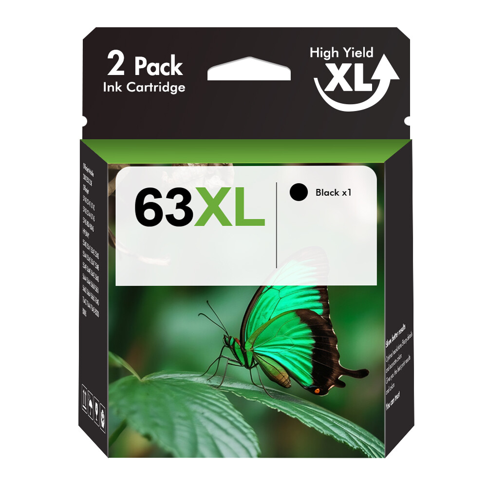 63 XL Ink Cartridges for HP Envy 4520 4512 OfficeJet 3830 4650 5255 5258 Printer