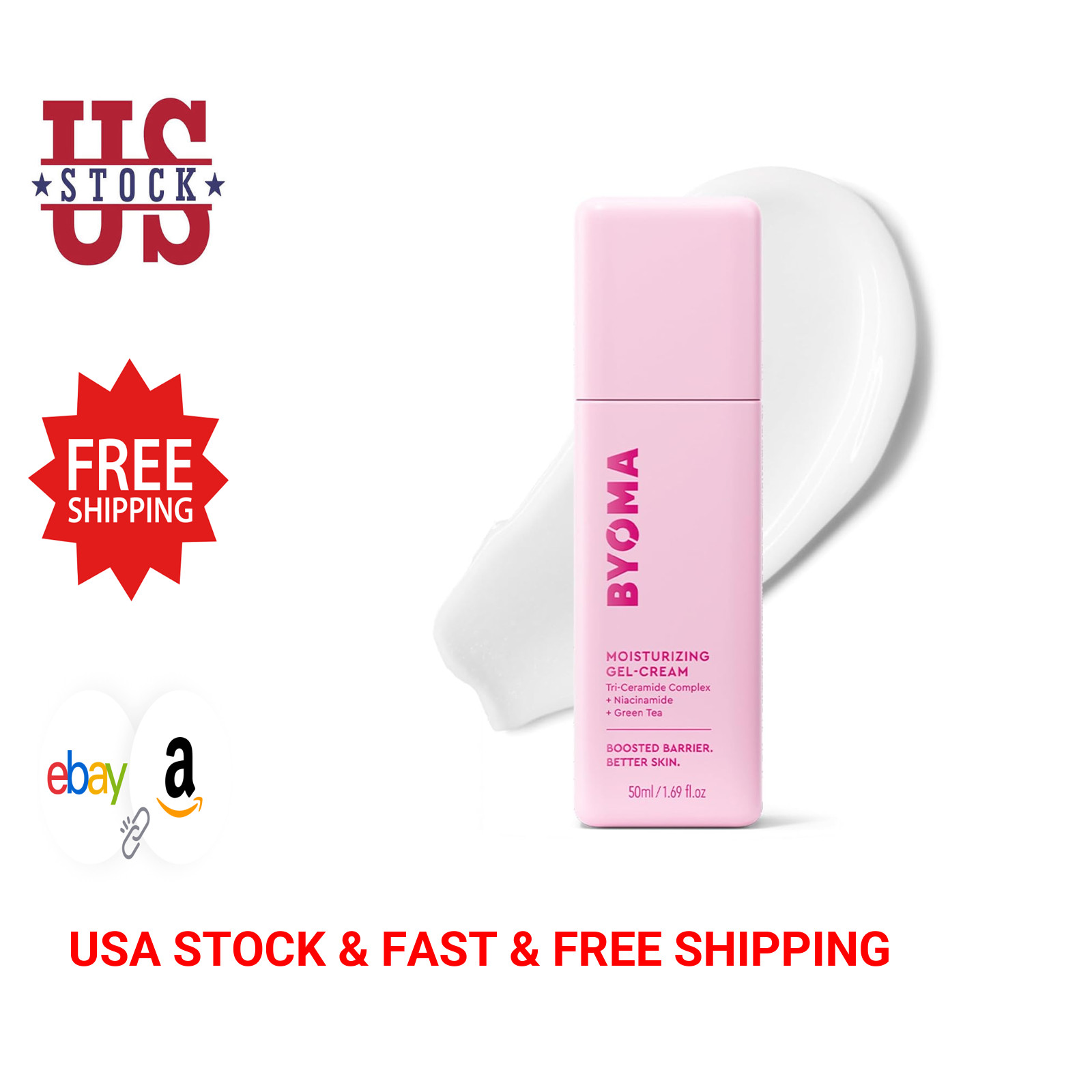 Moisturizer Face Cream Lightweight Oil-Free Daily Use Hydrating Gel-Cream