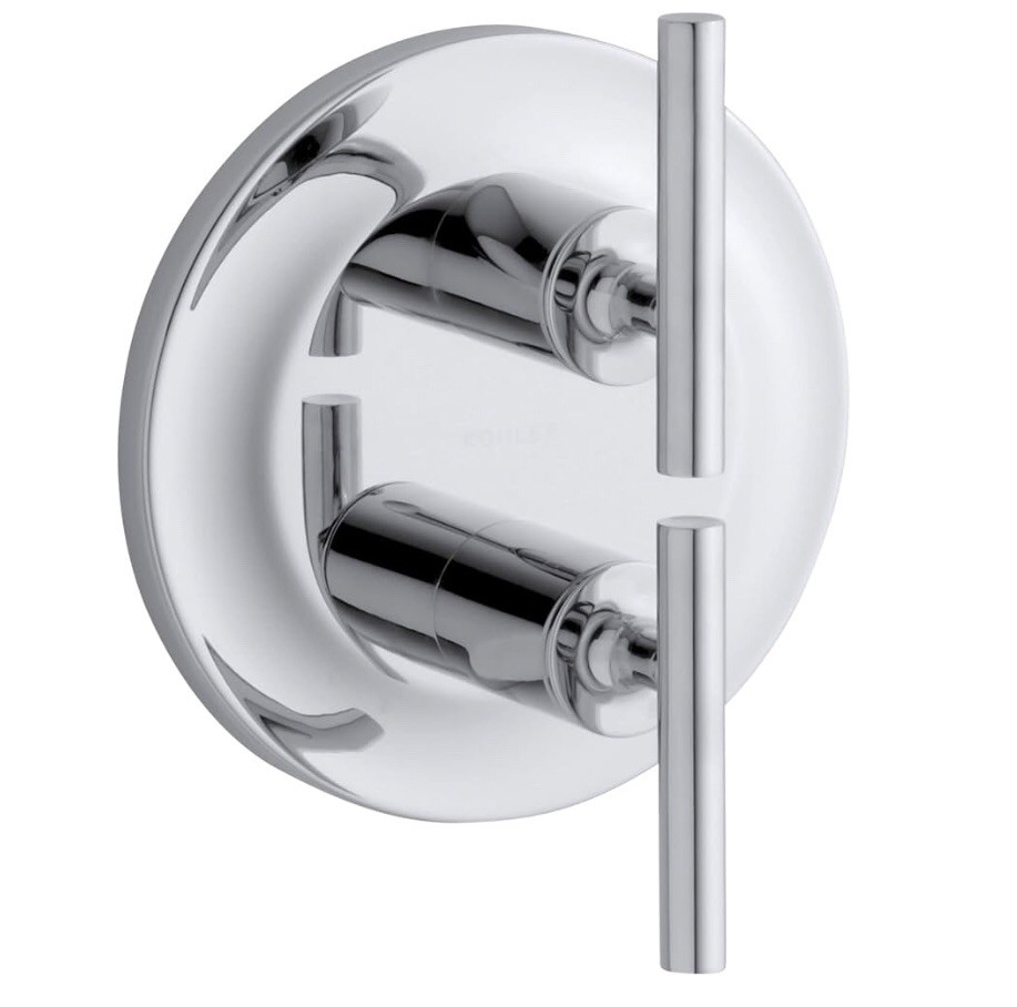 Kohler K-T14489-4-CP Purist Double Metal Lever Handle Thermostatic Valve Trim Kohler K-T14489-4-CP Purist Double Metal Lever Handle Thermostatic Valve Trim