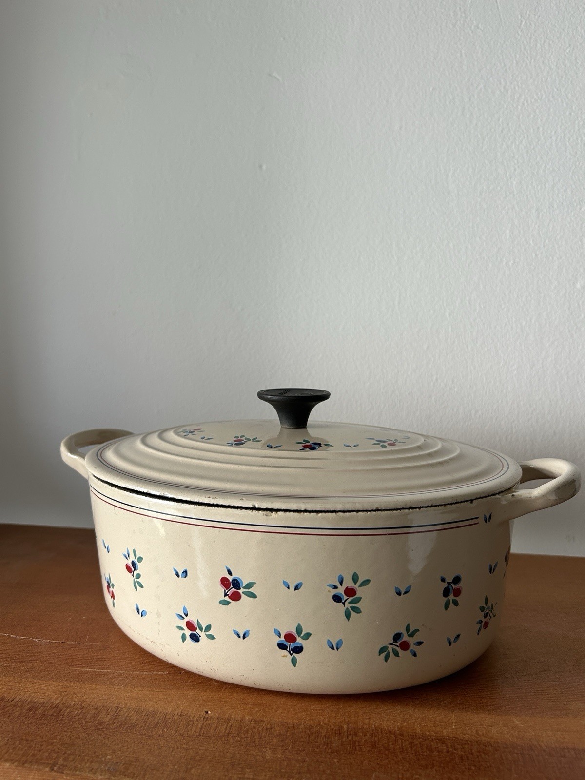 Vintage Le Creuset Petits Fruits Oval Dutch Oven Size C Made in France