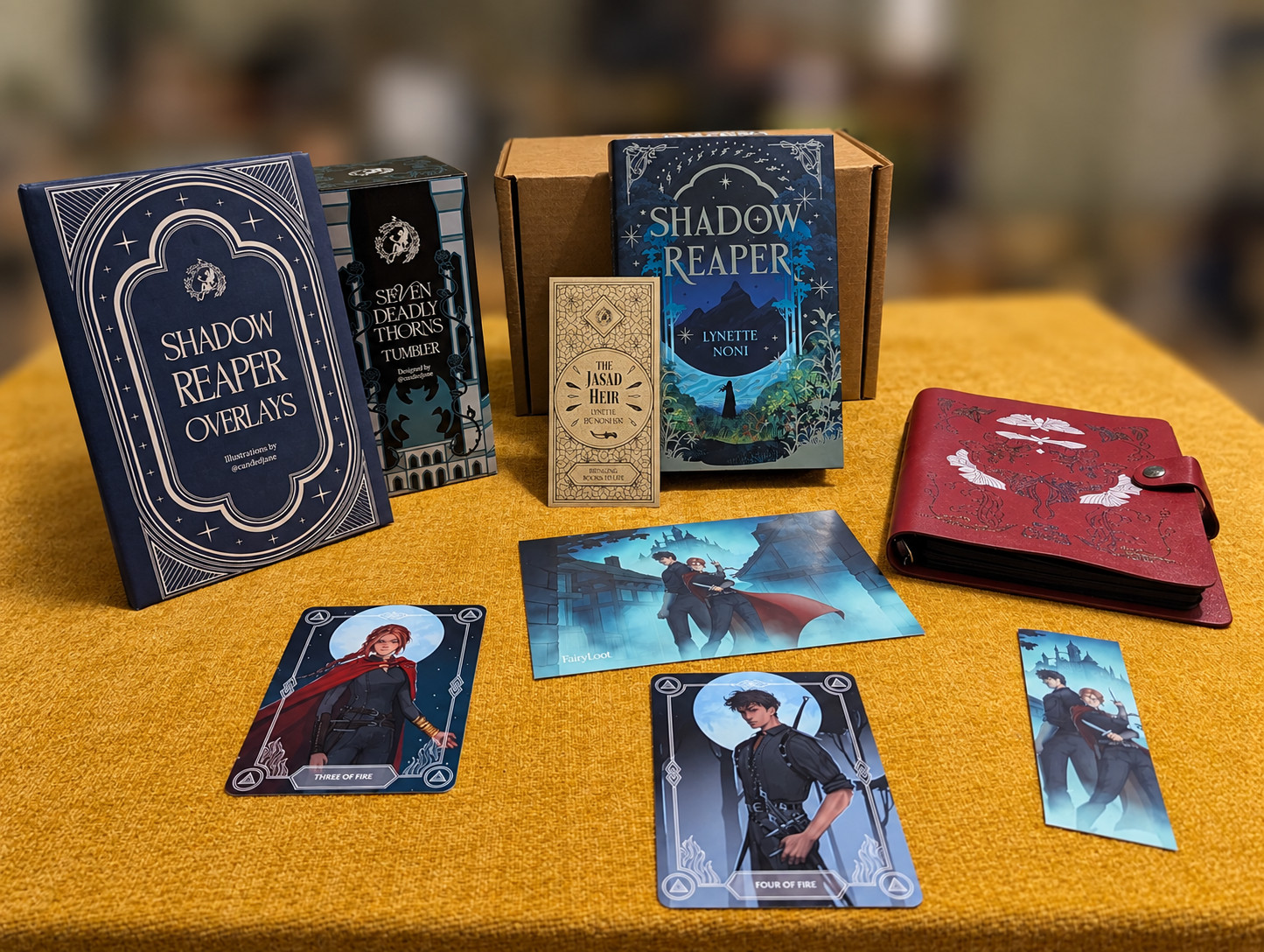 Fairyloot Shadow Reaper by SIGNED Lynette Noni Full YA box all items