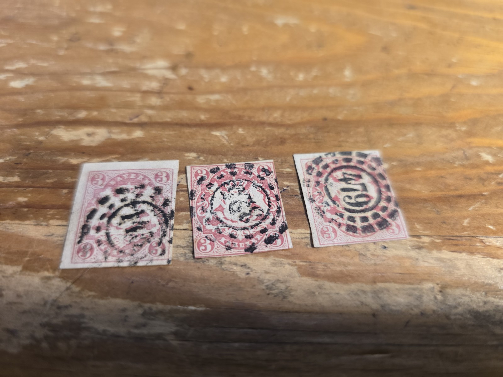 Bavaria Scott #34 All Used, You Get All 3 Stamps 
