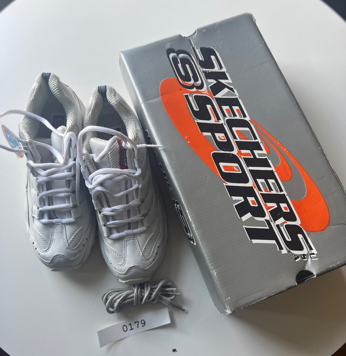 Sketchers DLites Fresh Start Sneakers Air Cooled White Womens 7.5 Chunky NWT Box