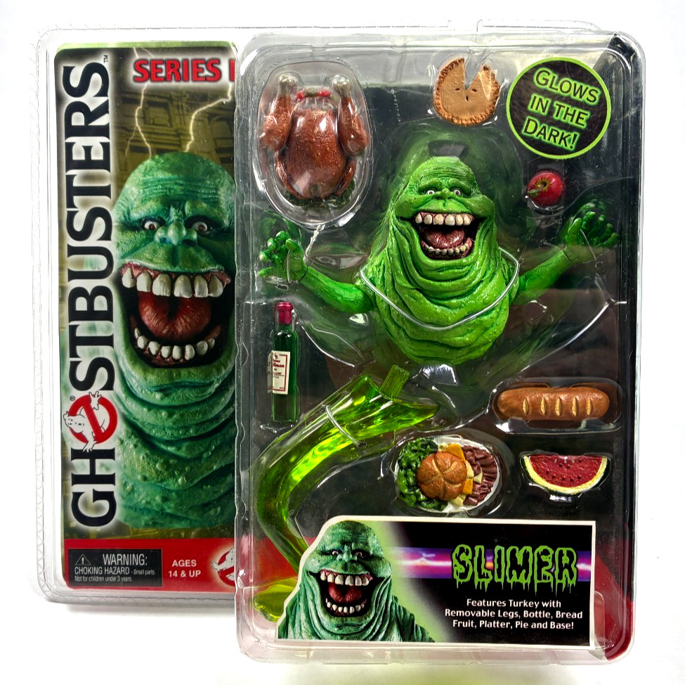 Slimer Ghostbusters Series 1 Figure New Sealed Neca Reel Toys 2004 Slimer Ghostbusters Series 1 Figure New Sealed Neca Reel Toys 2004