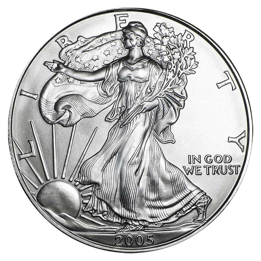 2005 $1 American Silver Eagle 1 oz Brilliant Uncirculated 2005 $1 American Silver Eagle 1 oz Brilliant Uncirculated