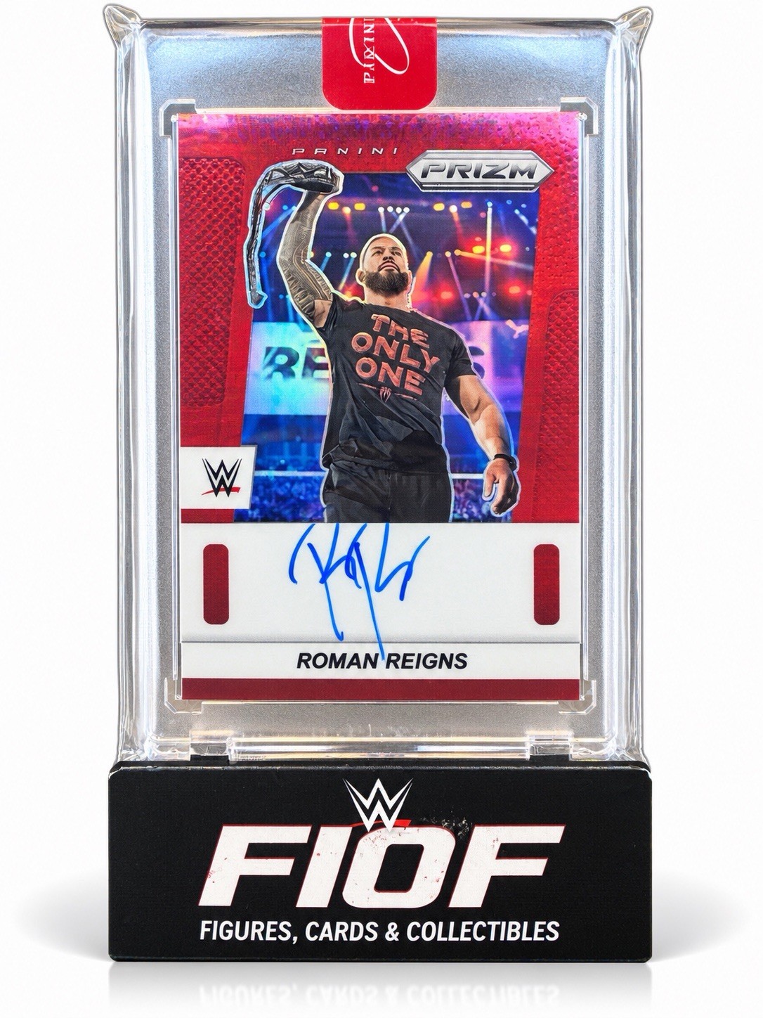 2024 Panini Prizm WWE Roman Reigns Auto Red Prizm /99