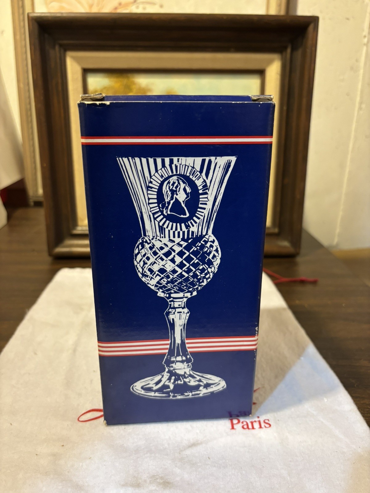 Vintage Avon Fostoria Washington Goblet Bicentennial Candle Holder w Box USA Vintage Avon Fostoria Washington Goblet Bicentennial Candle Holder w Box USA