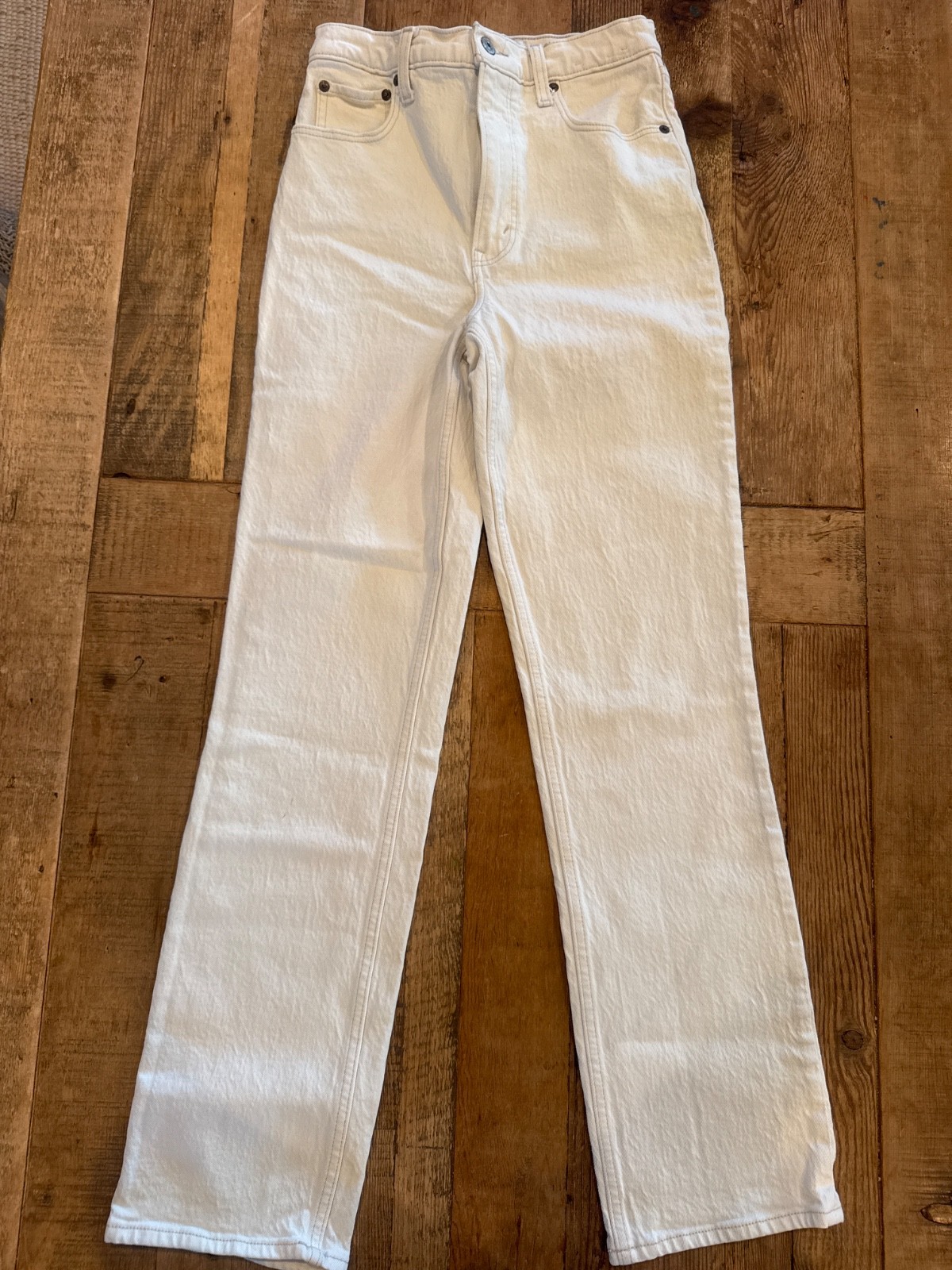 Abercrombie Fitch Jeans Womens 25 White The 90s Slim Straight Ultra High Rise