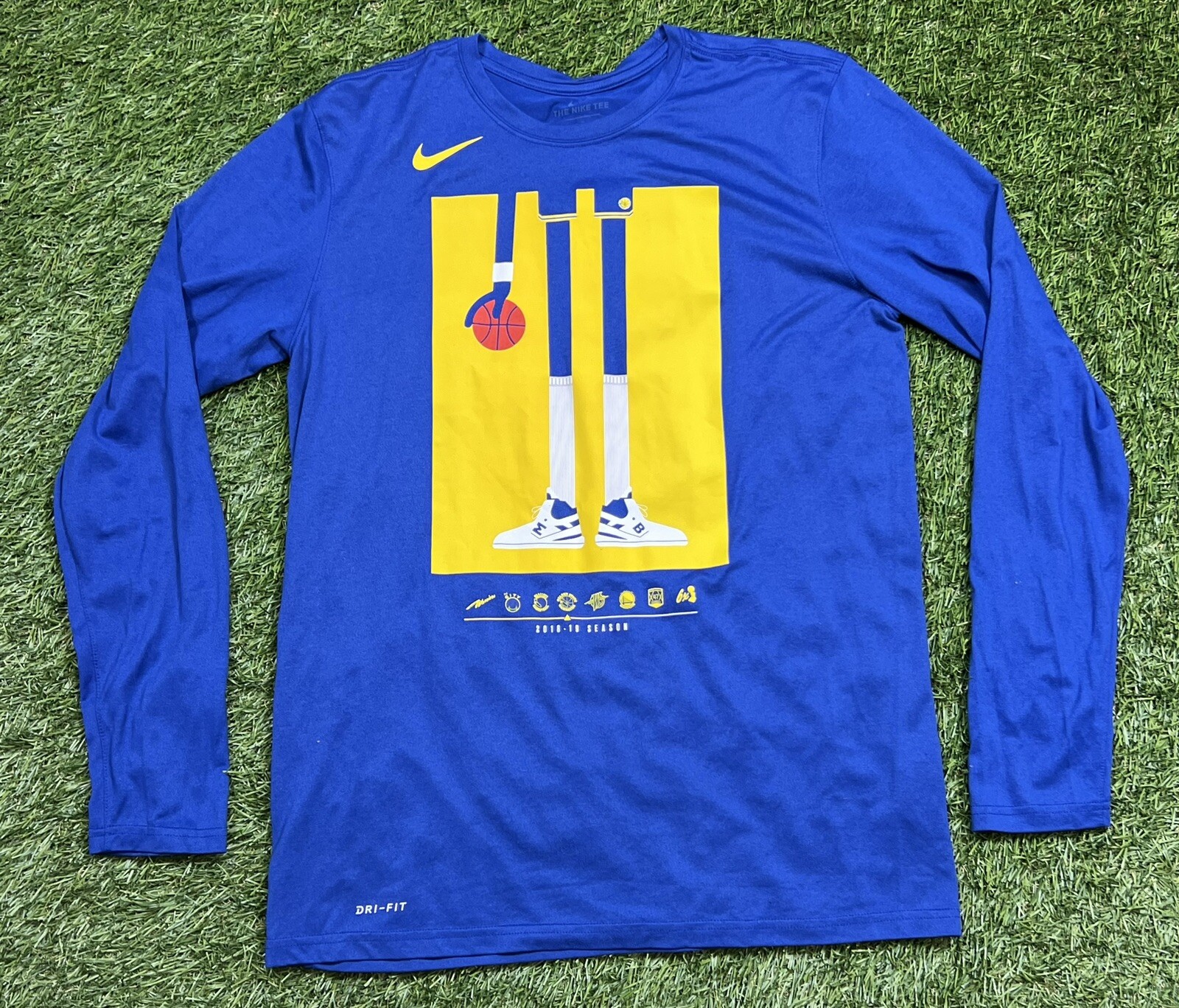 Game Worn Golden State Warriors NBA Manute Bol Tribute Warm Up L Team Issued