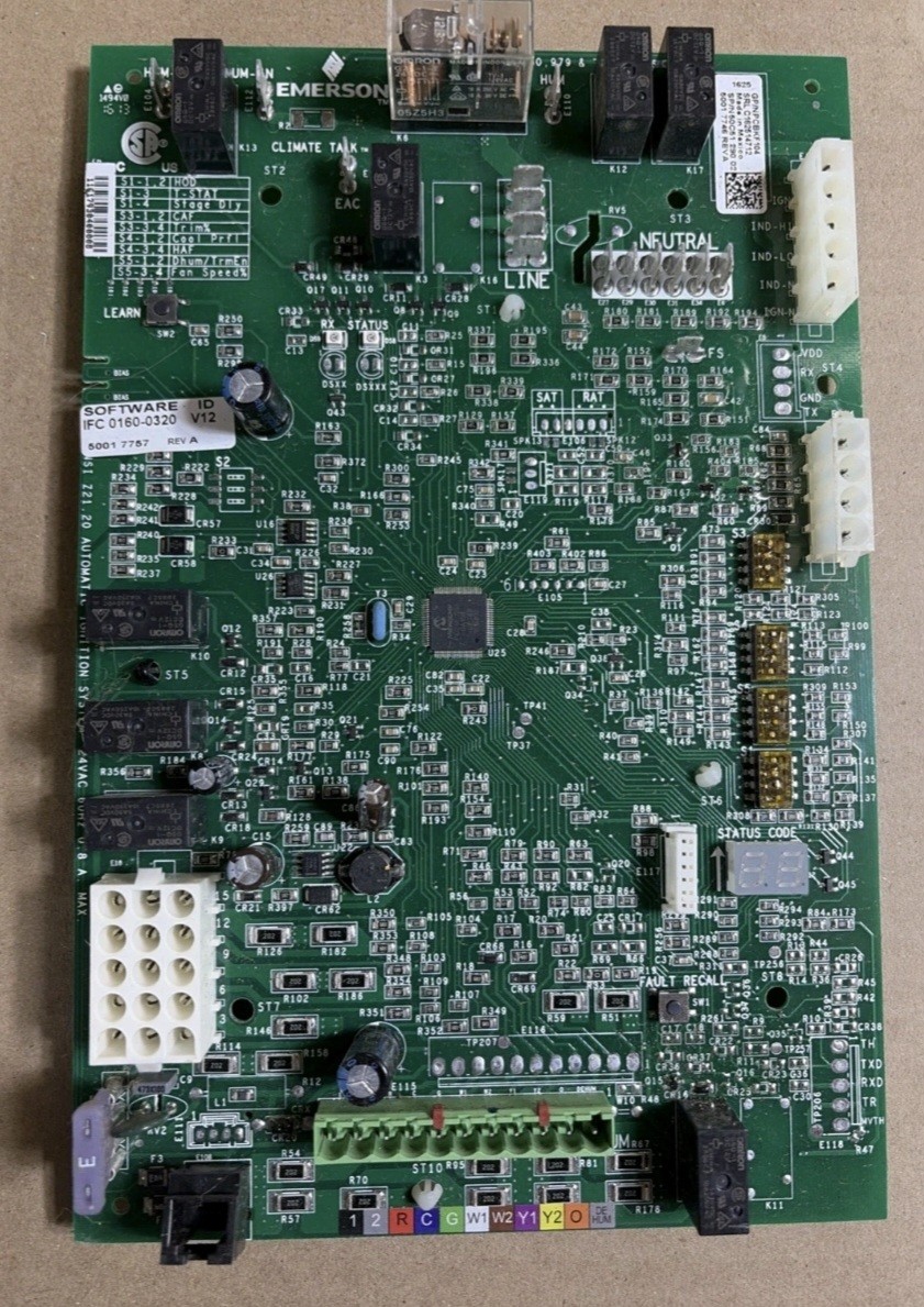 Emerson IFC 0160-0320 V12 Control Board PCB 5001 7757