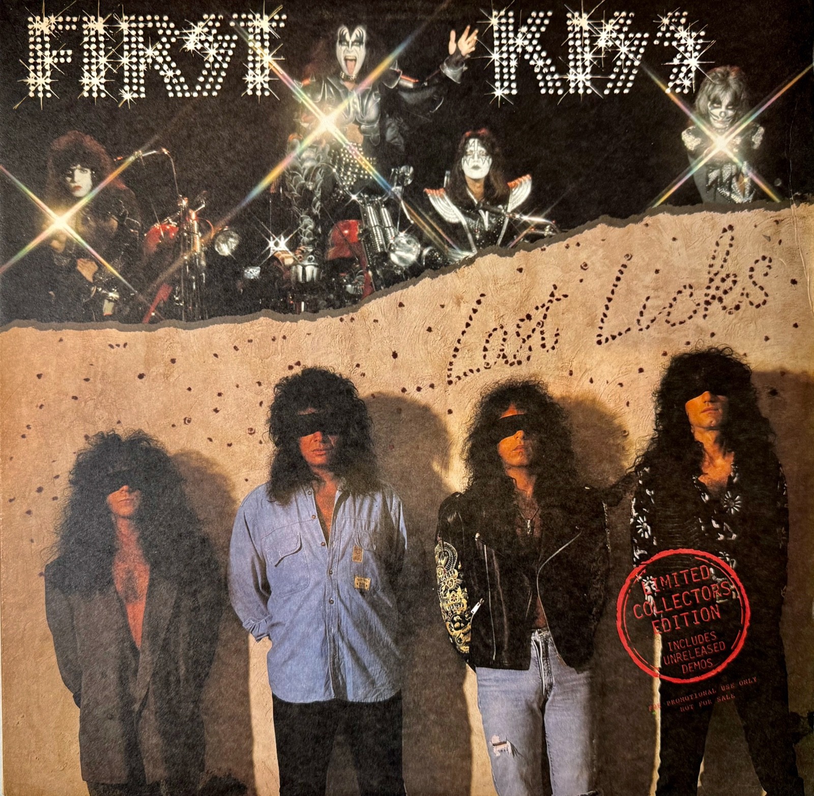 KISS First Kiss Last Licks 1990 Gold Stamp Promo Vinyl LP Record KISS First Kiss Last Licks 1990 Gold Stamp Promo Vinyl LP Record