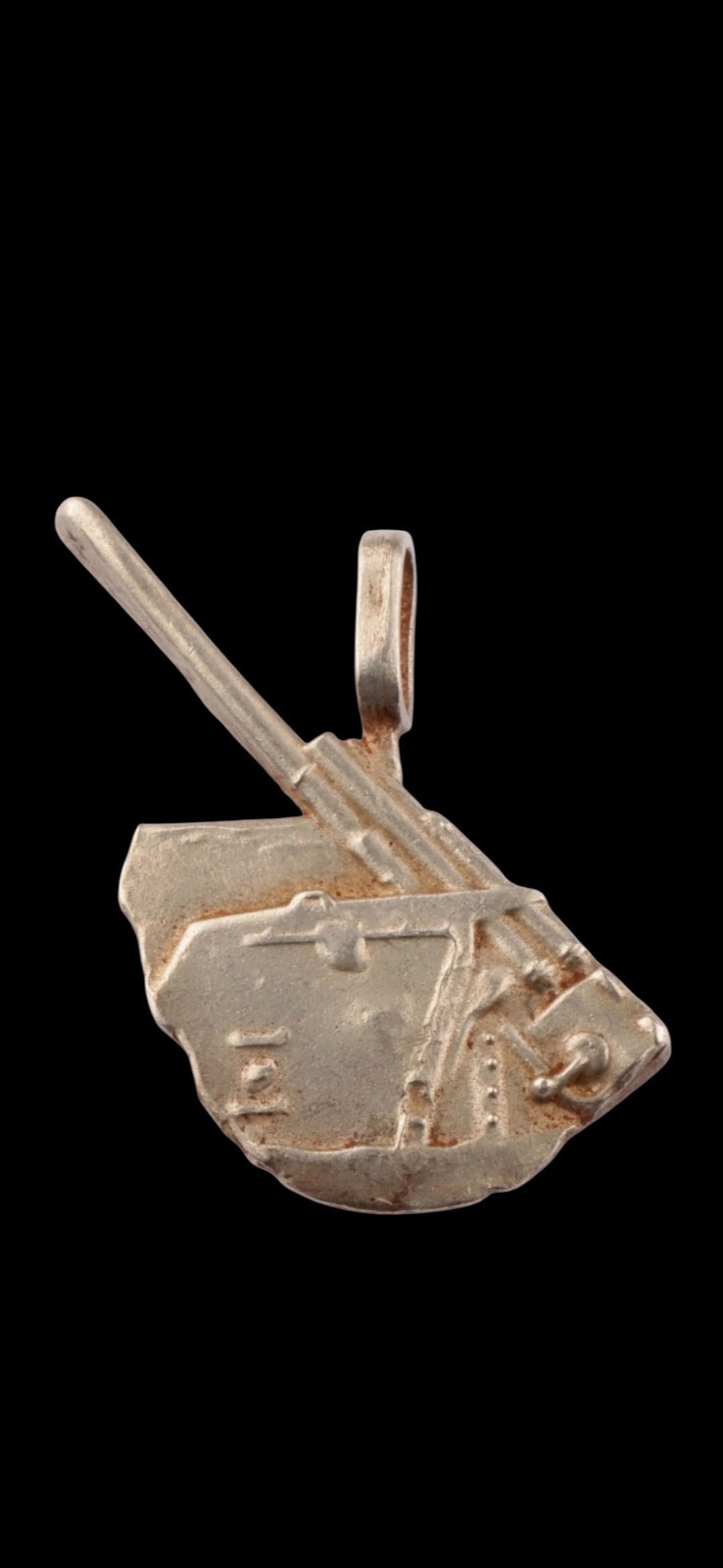 Antique Ww1 Ww2 Era Central European Anti Aircraft Pendant 800 Silver Unique Antique Ww1 Ww2 Era Central European Anti Aircraft Pendant 800 Silver Unique