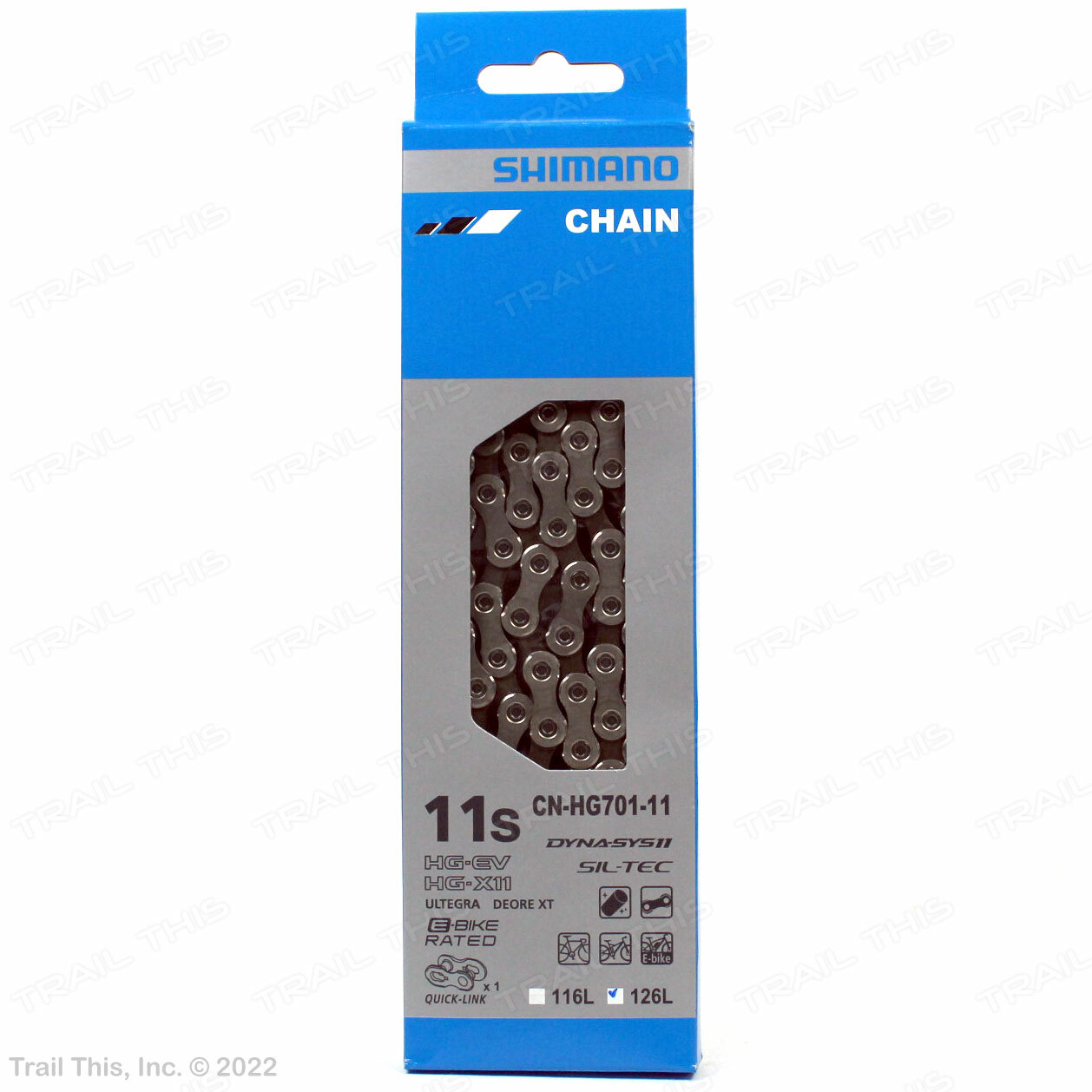 Shimano HG701 11-Speed Bike Chain 126L Ultegra Deore XT Quick-Link 126-Links