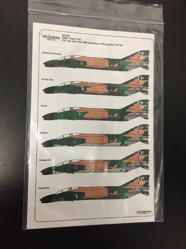Warbird 1/48 Night Owls F-4 C/D 497th decals  48036