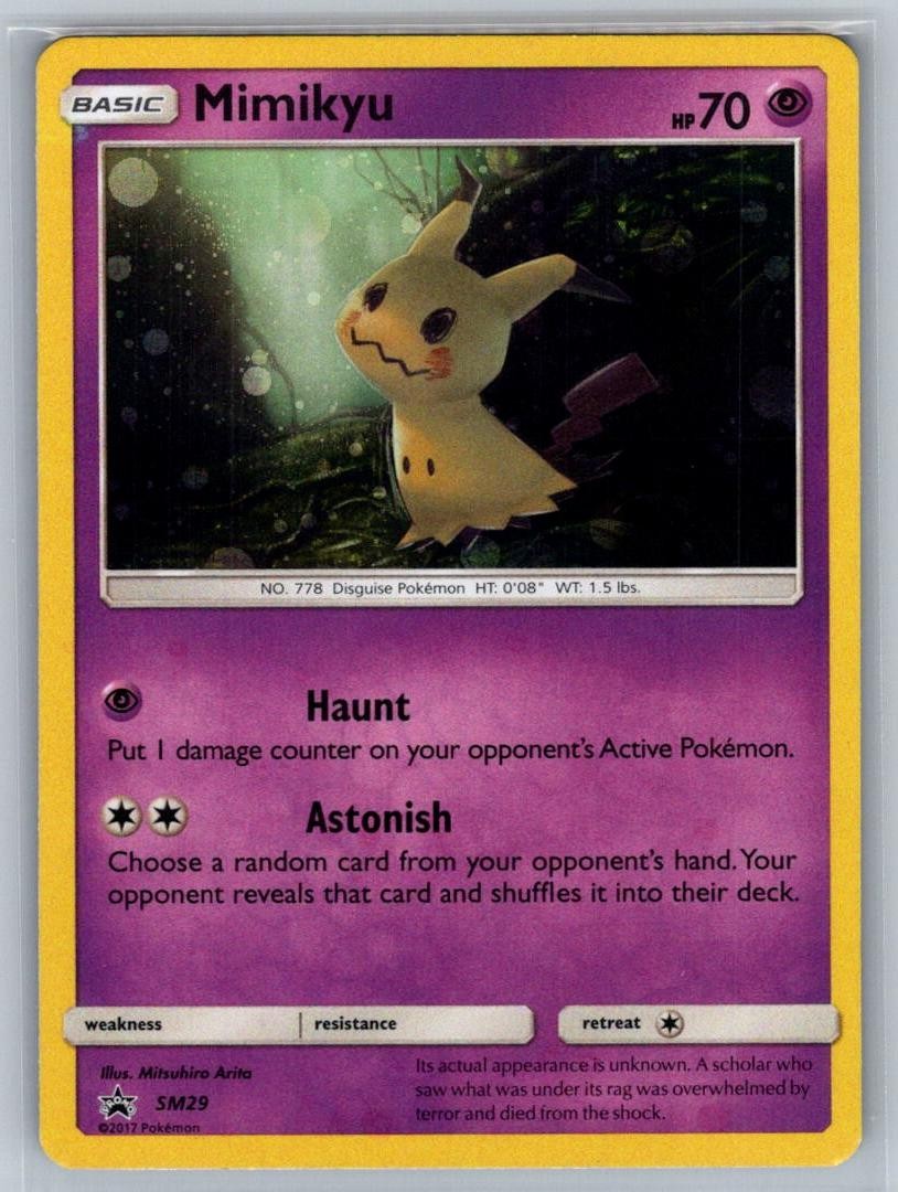 MIMIKYU - SM29 HOLO P SUN & MOON PROMO POKEMON NEAR MINT MIMIKYU -
