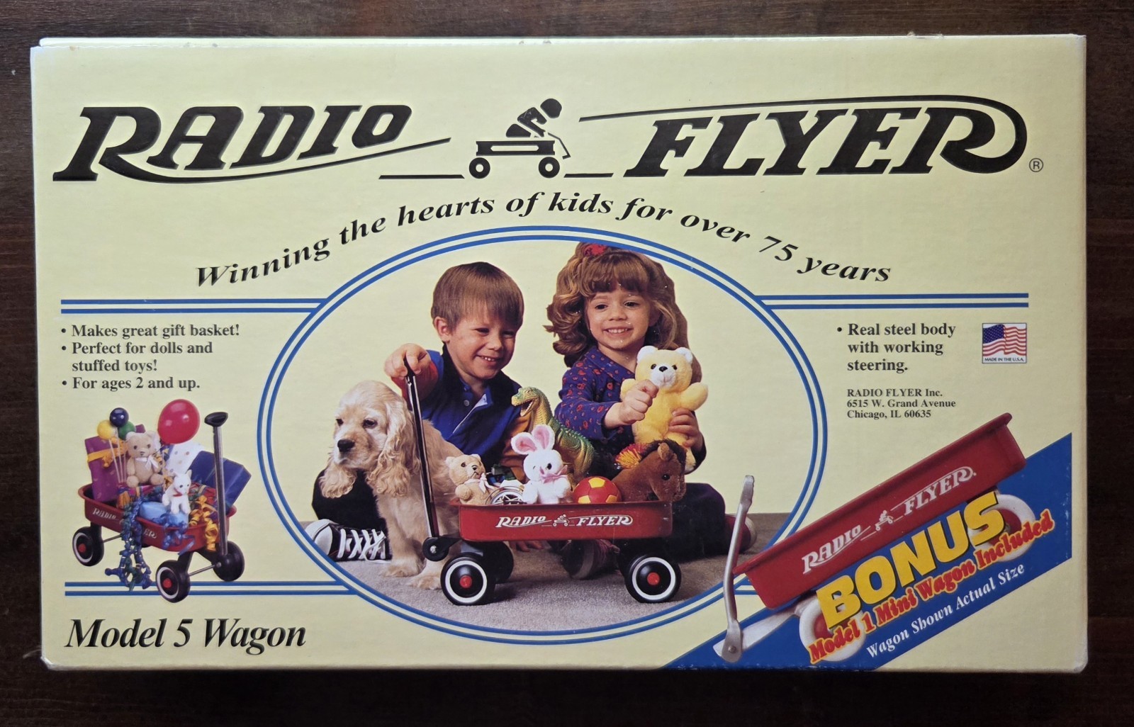 Vintage Radio Flyer Model 5 Wagon For Dolls w/Model 1 Mini Wagon New Sealed Box Vintage Radio Flyer Model 5 Wagon For Dolls w/Model 1 Mini Wagon New Sealed Box