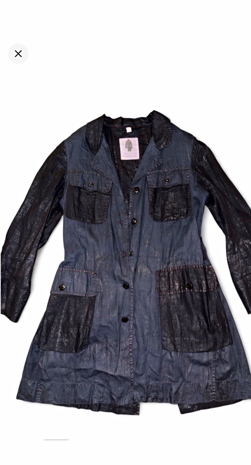 Rare 2006 Dosa by Christina Kim Travel Coat in Navy and Black