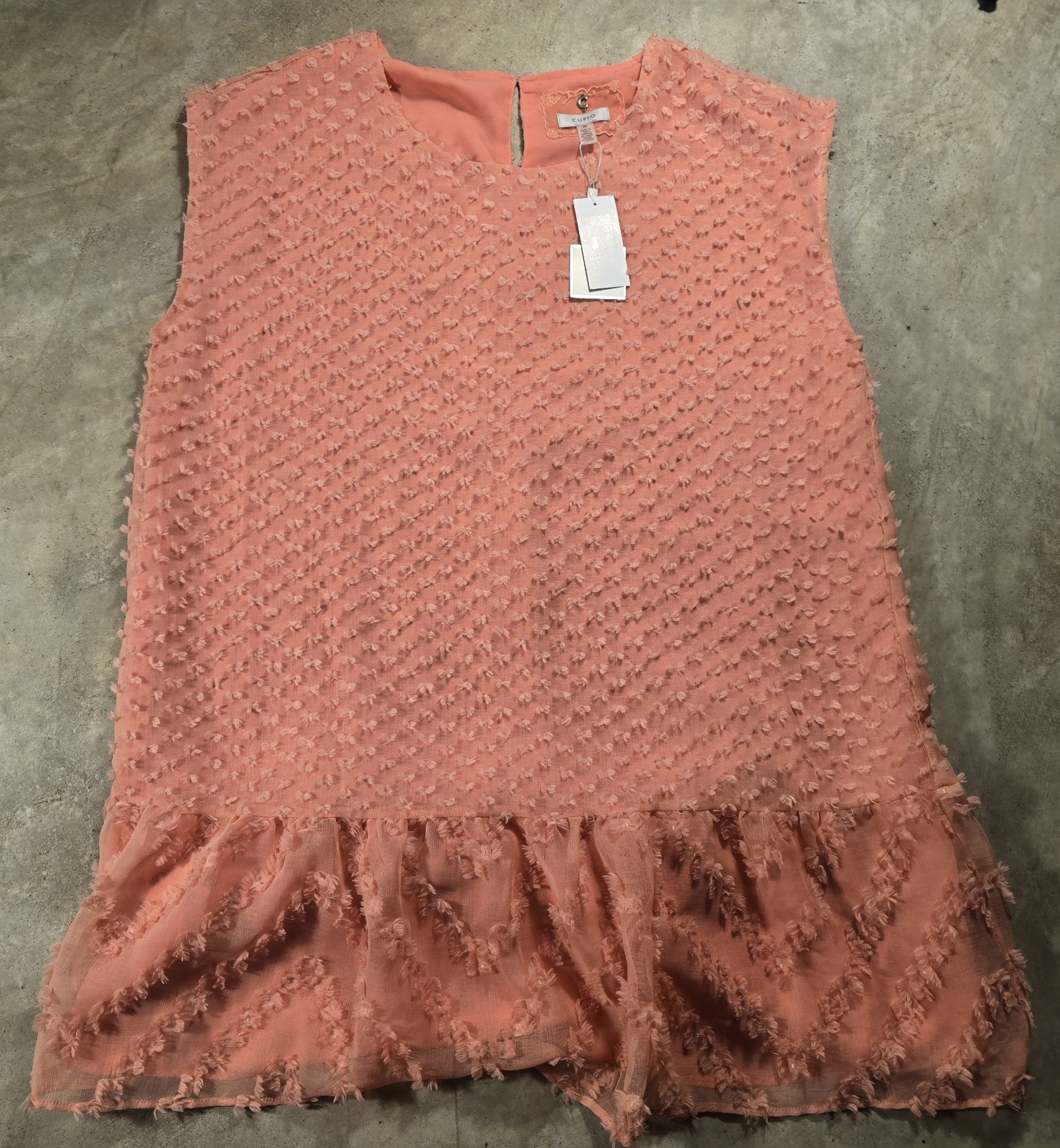 Cupio Women Sleeveless Knee Lenght Casual Dress Orange Size 2X NWT