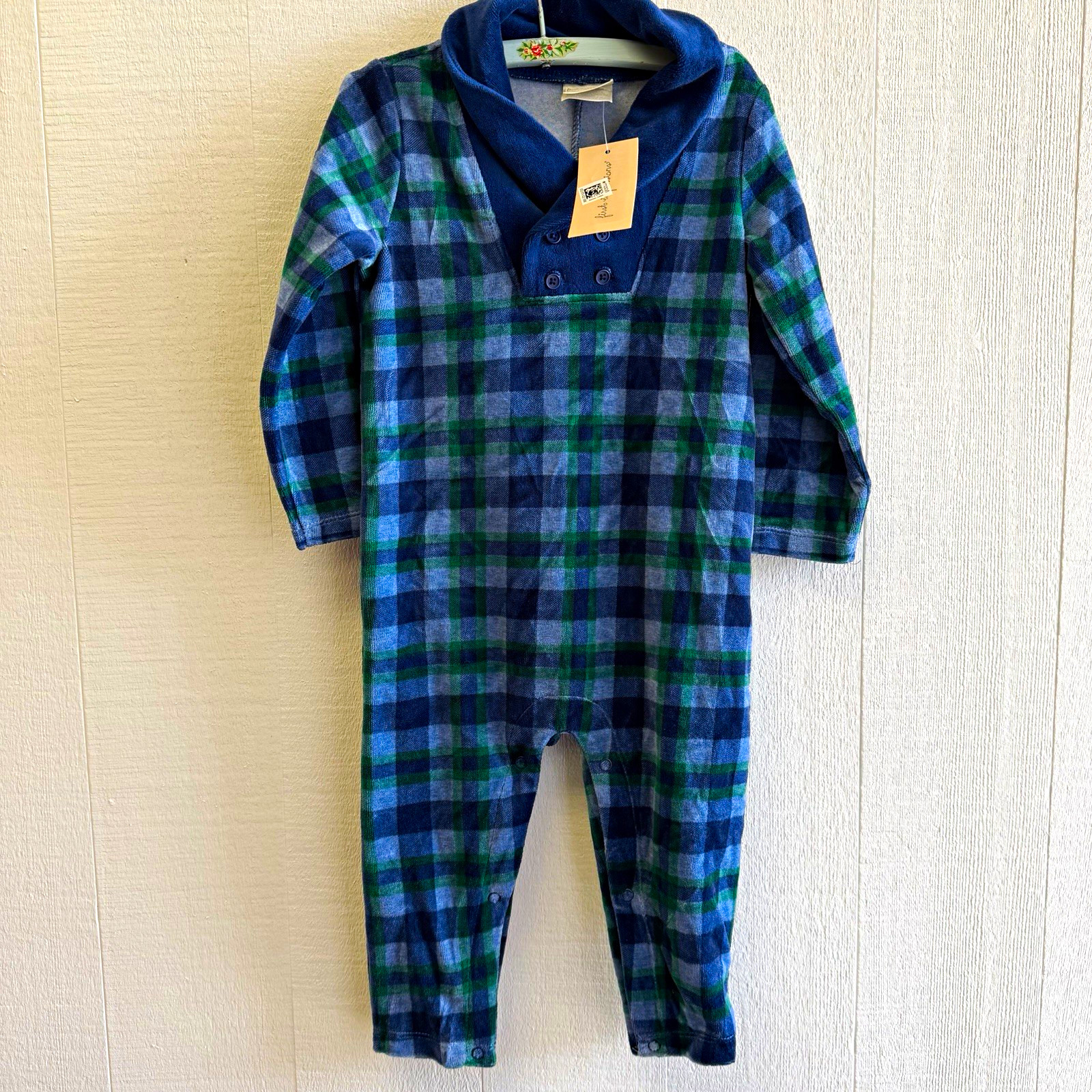 First Impressions Plaid Fleece One-Piece Coverall | Long Sleeve | 18M