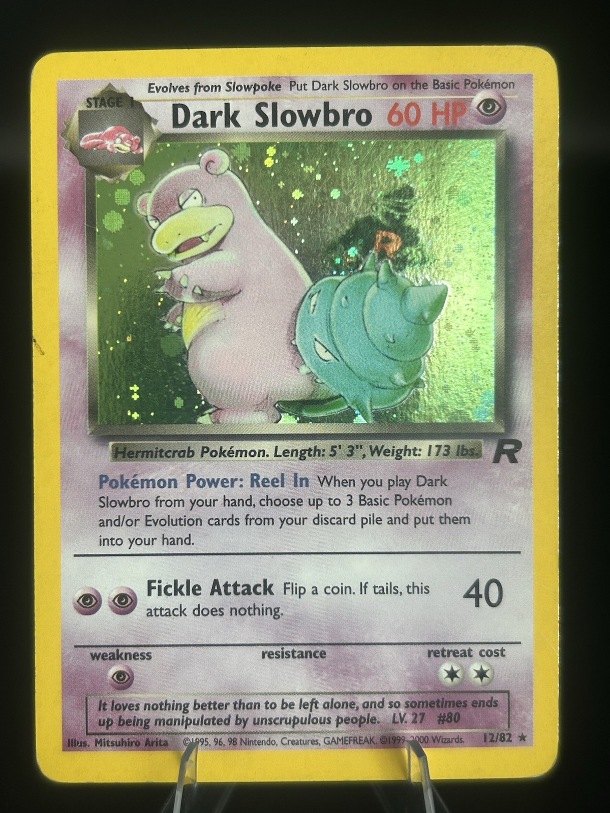 Dark Slowbro 12/82 Team Rocket Holo Rare Unlimited English Pokemon TCG 2000