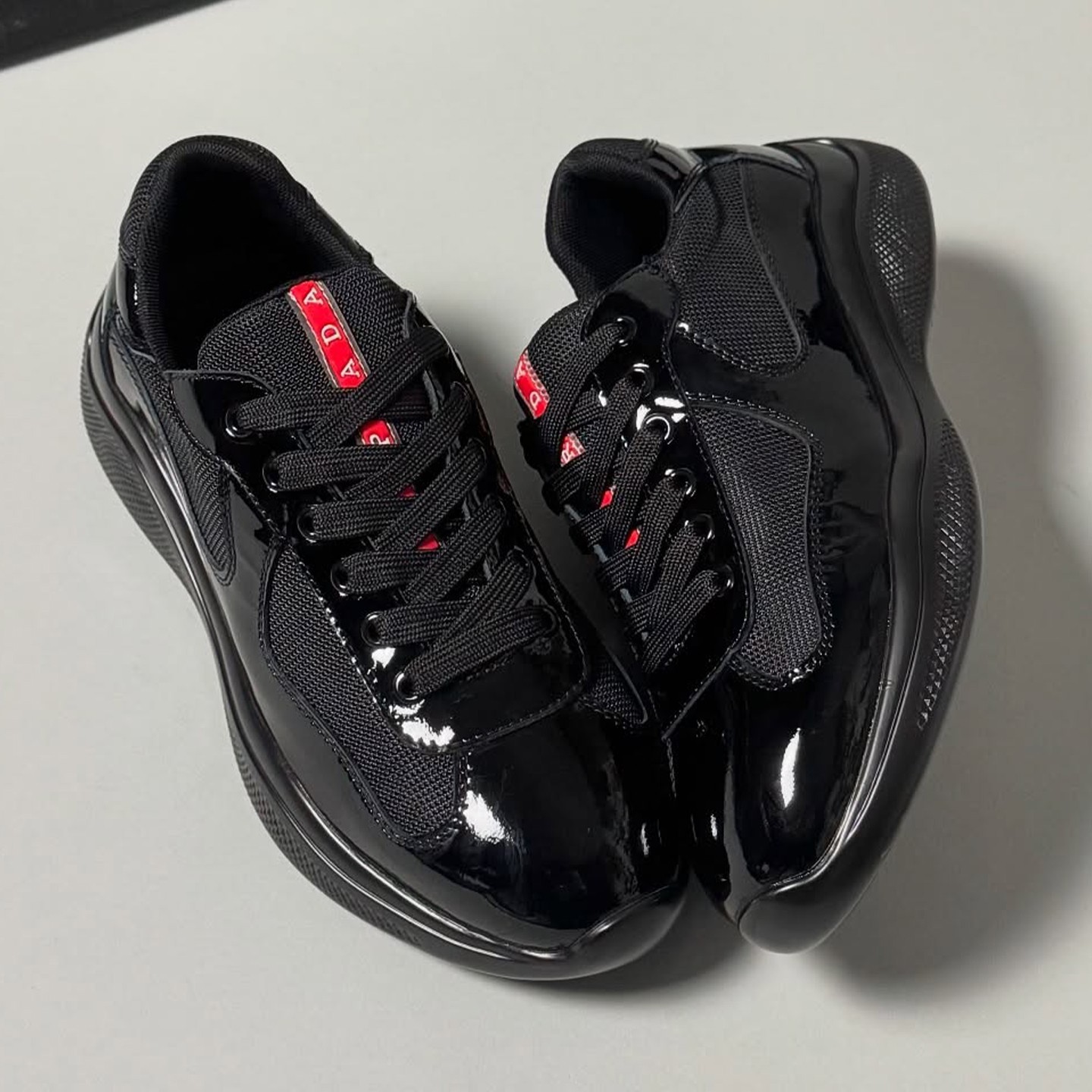 Prada America's Cup 'Black' Men's Lightweight Sneakers New ⛵