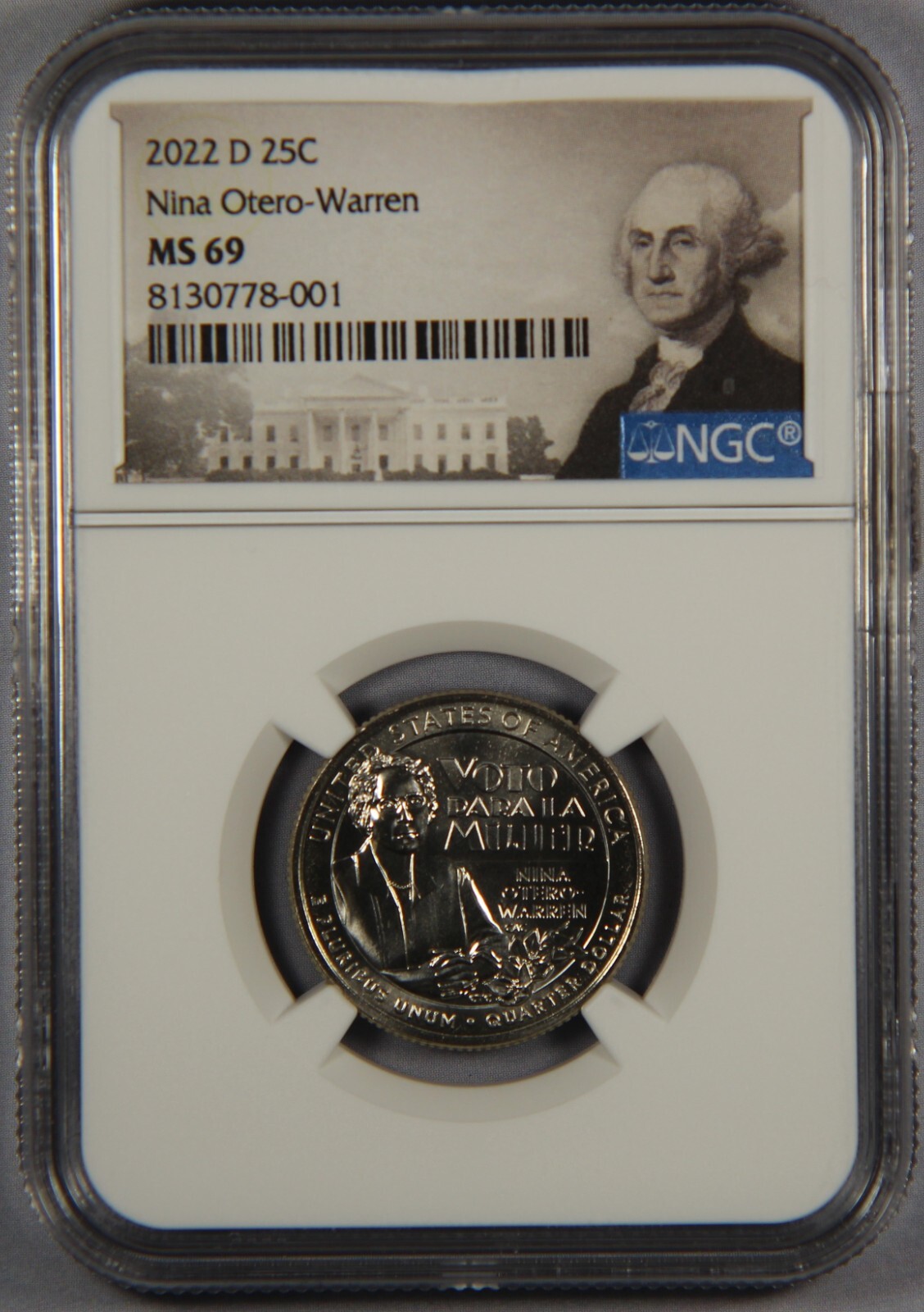 2022-D Washington Quarter Nina Otero-Warren NGC MS69 American Women 25C 2022-D Washington Quarter Nina Otero-Warren NGC MS69 American Women 25C