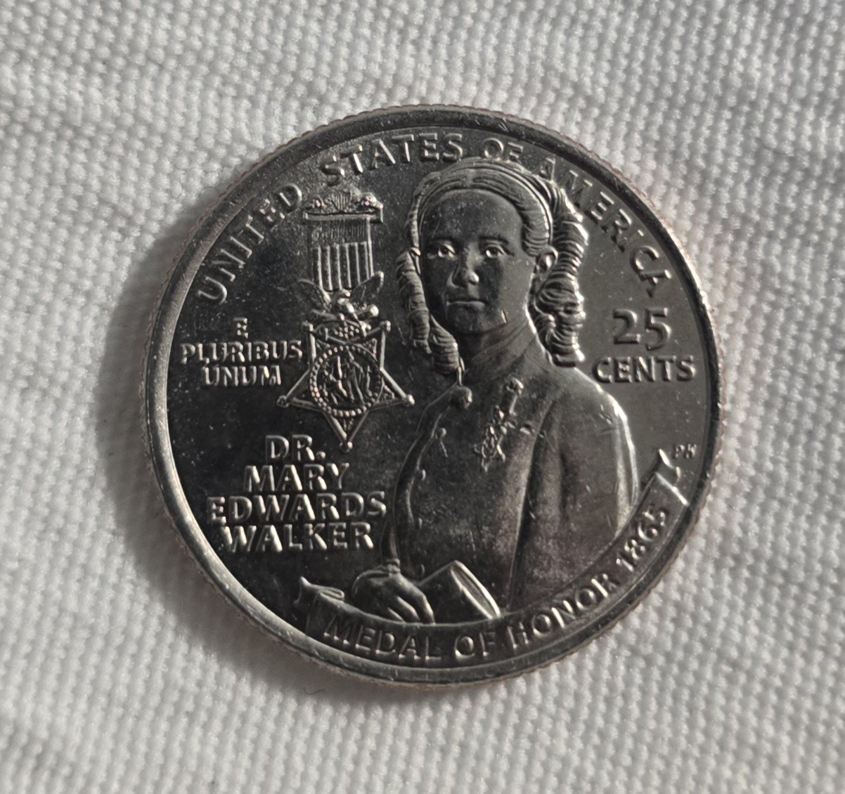 2024 D Dr Mary Edwards Walker 'In Cod We Trust' (error)  AWQ Washington Quarter