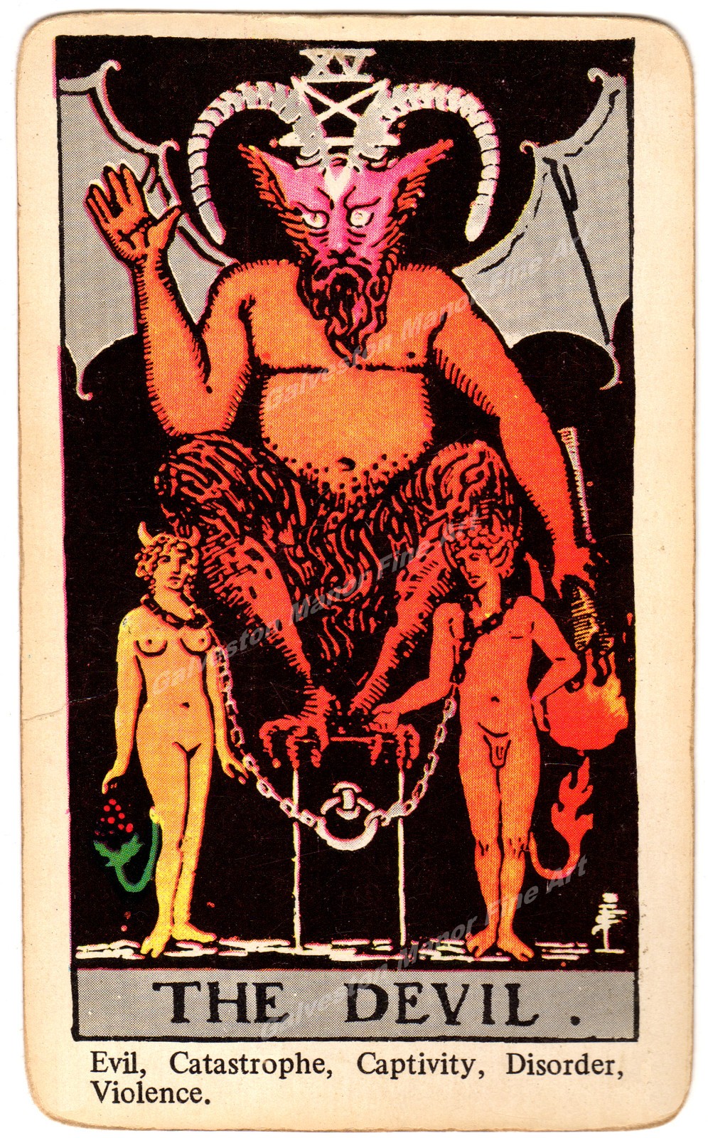 Tarot Card The Devil Giclee Art Print Paper or Canvas