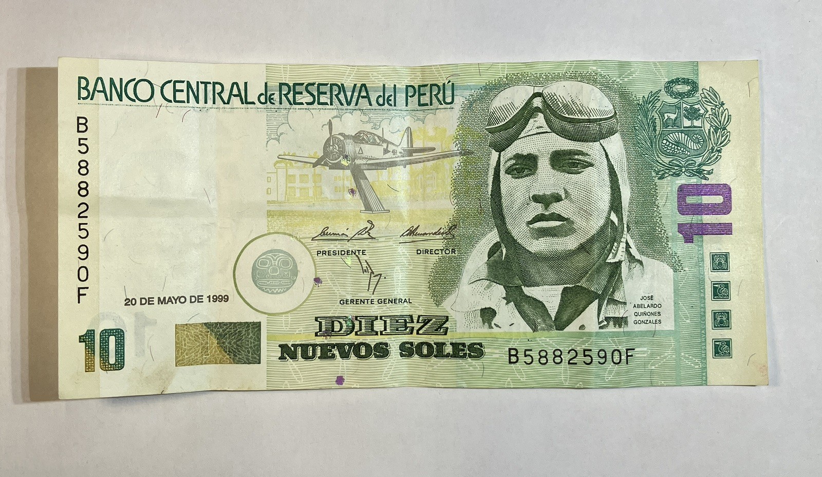 Banco Central De Reserva Del Peru - 10 Soles. 1999