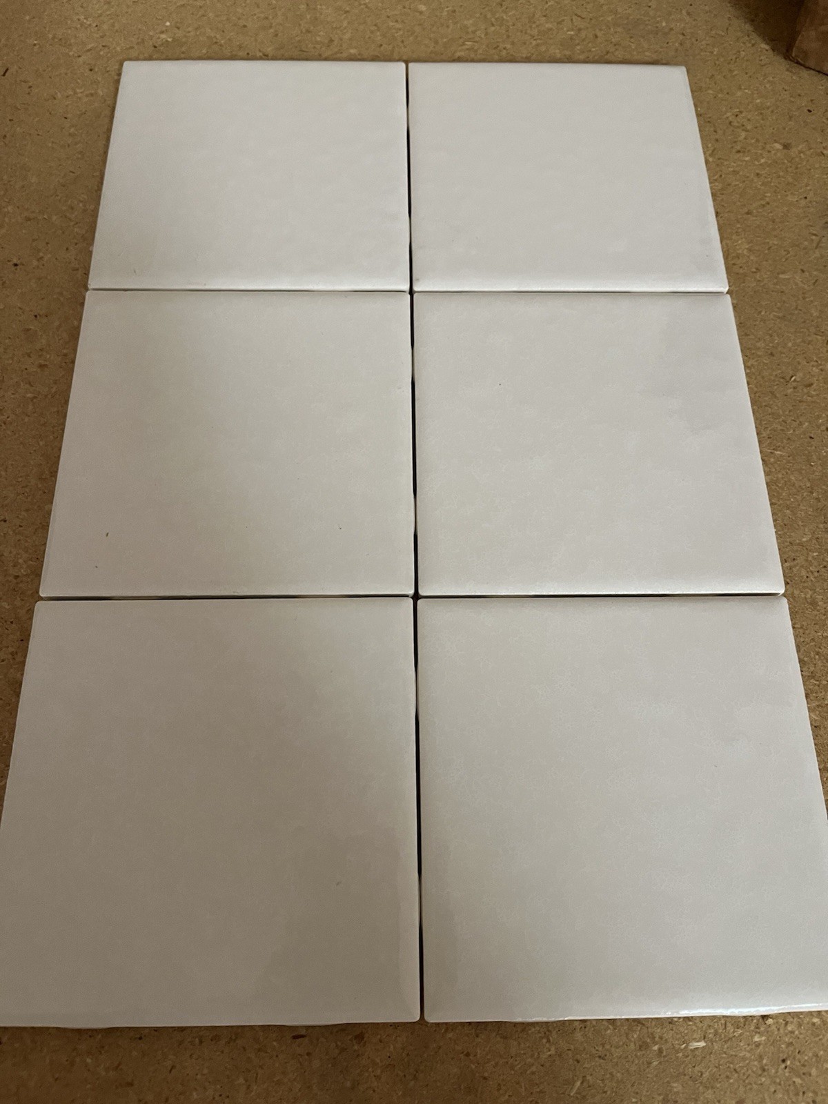 6 Pcs Vintage Daltile D400 Mayan White 4-1/4\