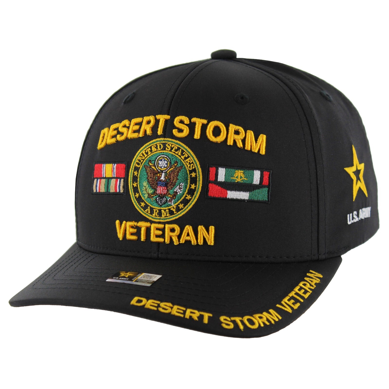 Desert Storm Veteran Hat Officially Licensed US Army Embroidered Adjustable Cap