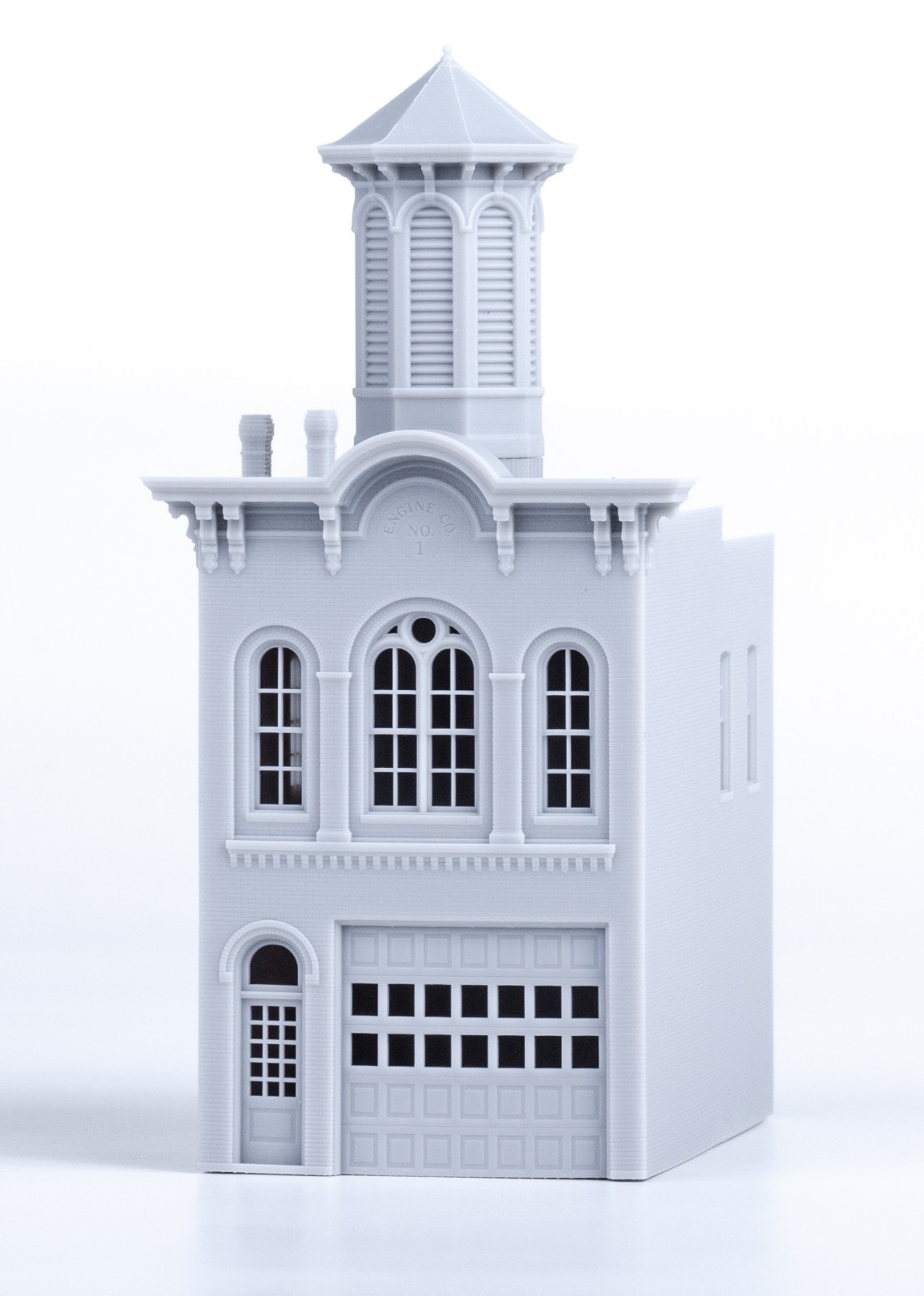 N Scale (1:160) Victorian Era Fire Engine House / Fire Station with Modern Door