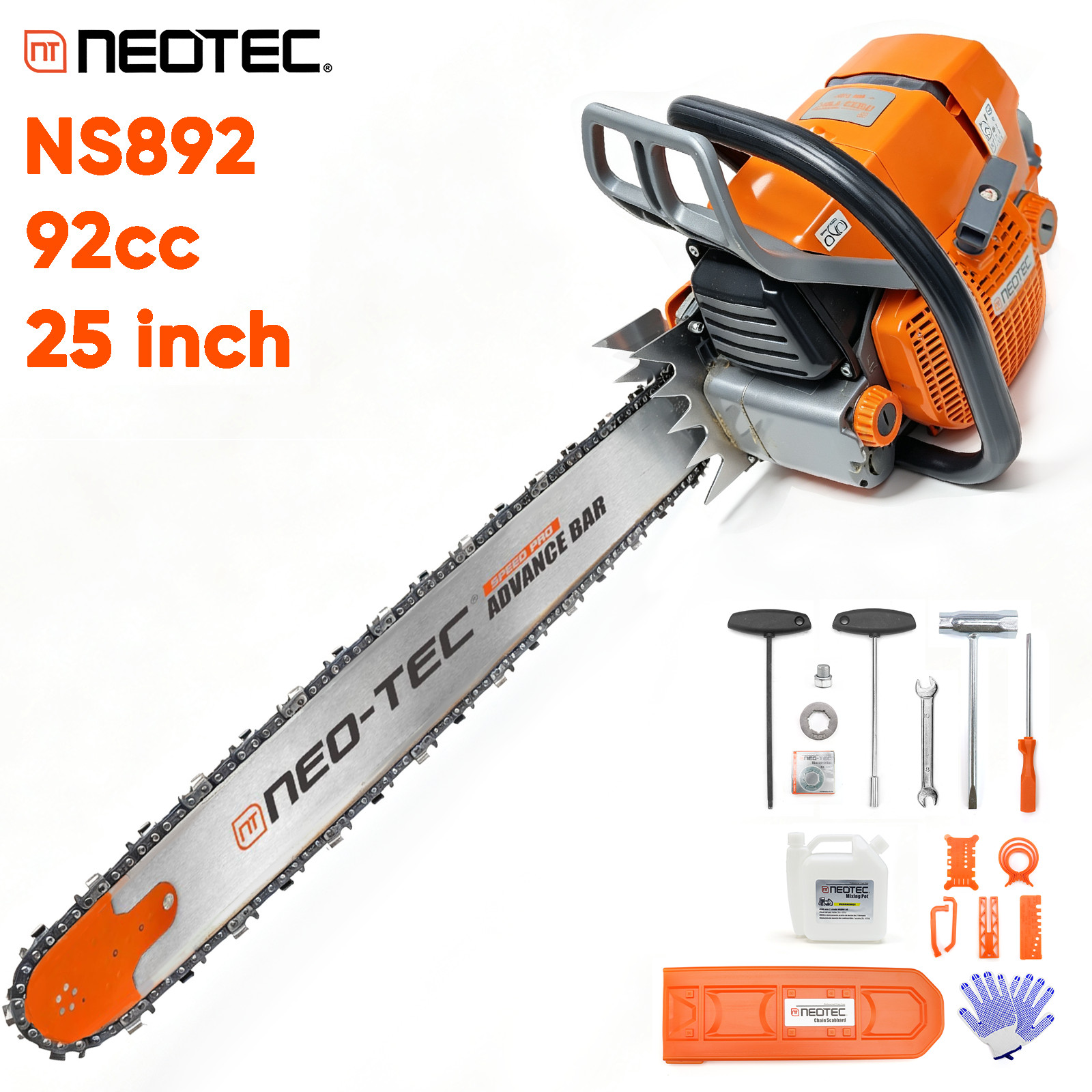 92cc Gas Pro Chainsaw with 25\'\' Guide Bar Chain Compatible with MS660 G660 066