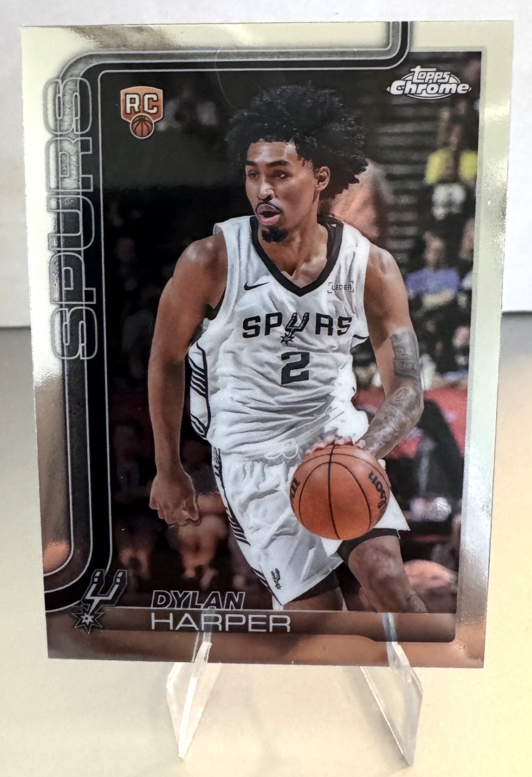Dylan Harper #252 (ROOKIE) - 2025 Topps Chrome - Spurs Dylan Harper #252 (ROOKIE) - 2025 Topps Chrome - Spurs